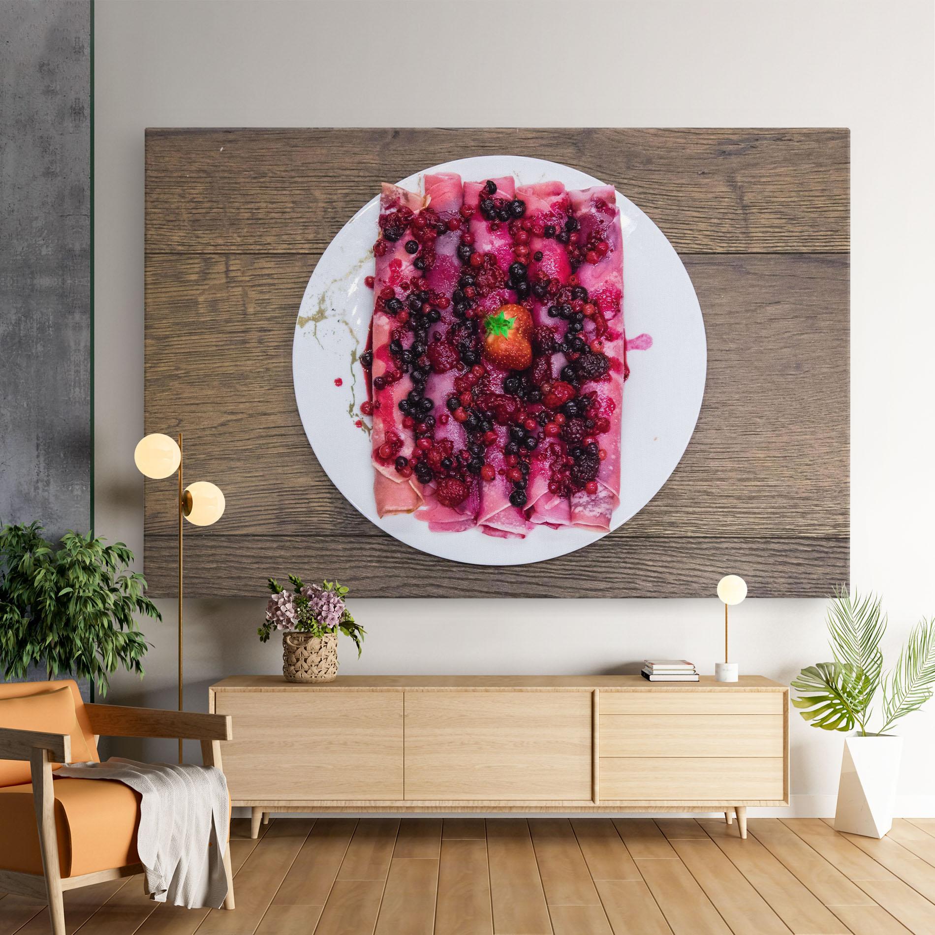 Leinwandbild Strawberry Pancakes mockup 9