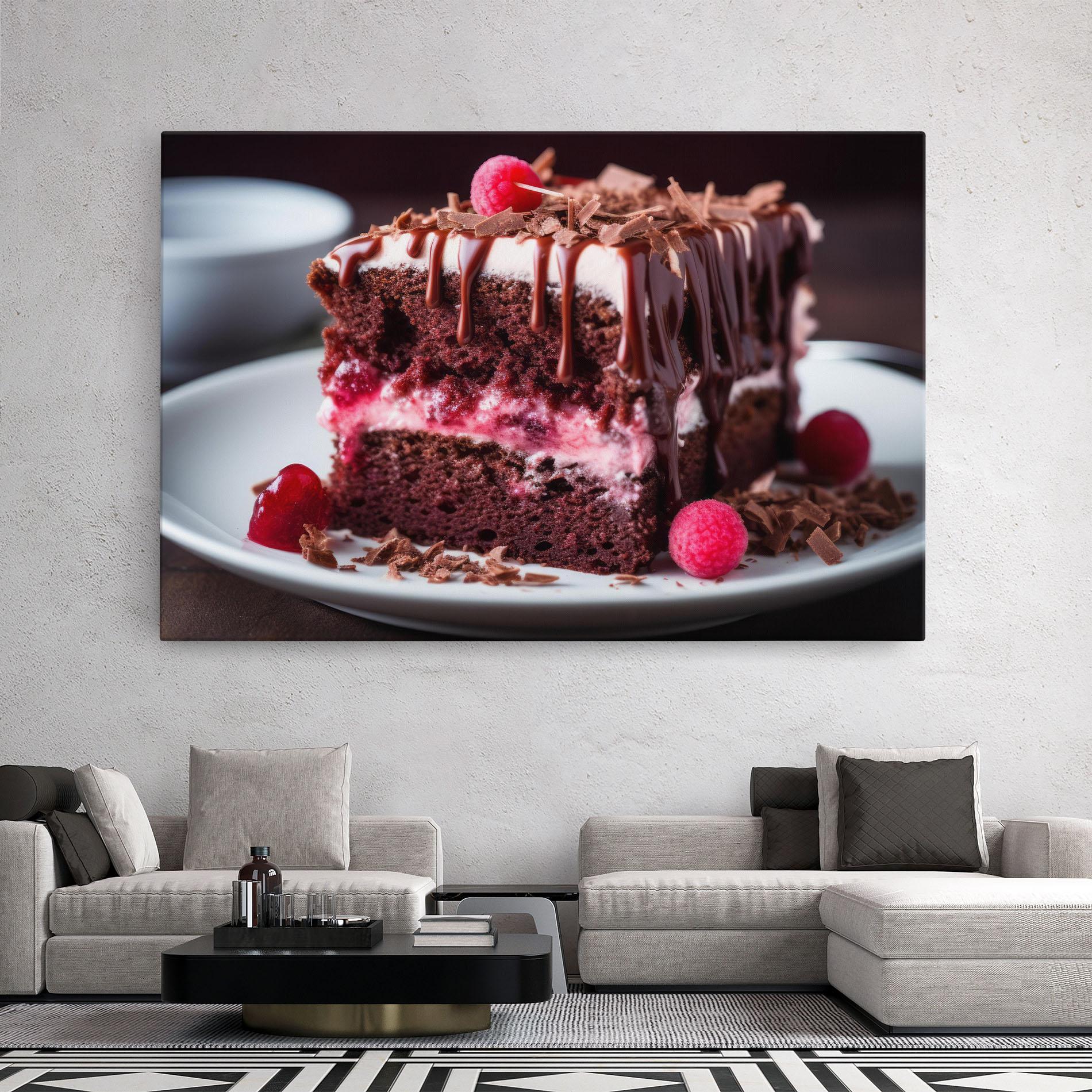 Leinwandbild Brown Cake mockup 2