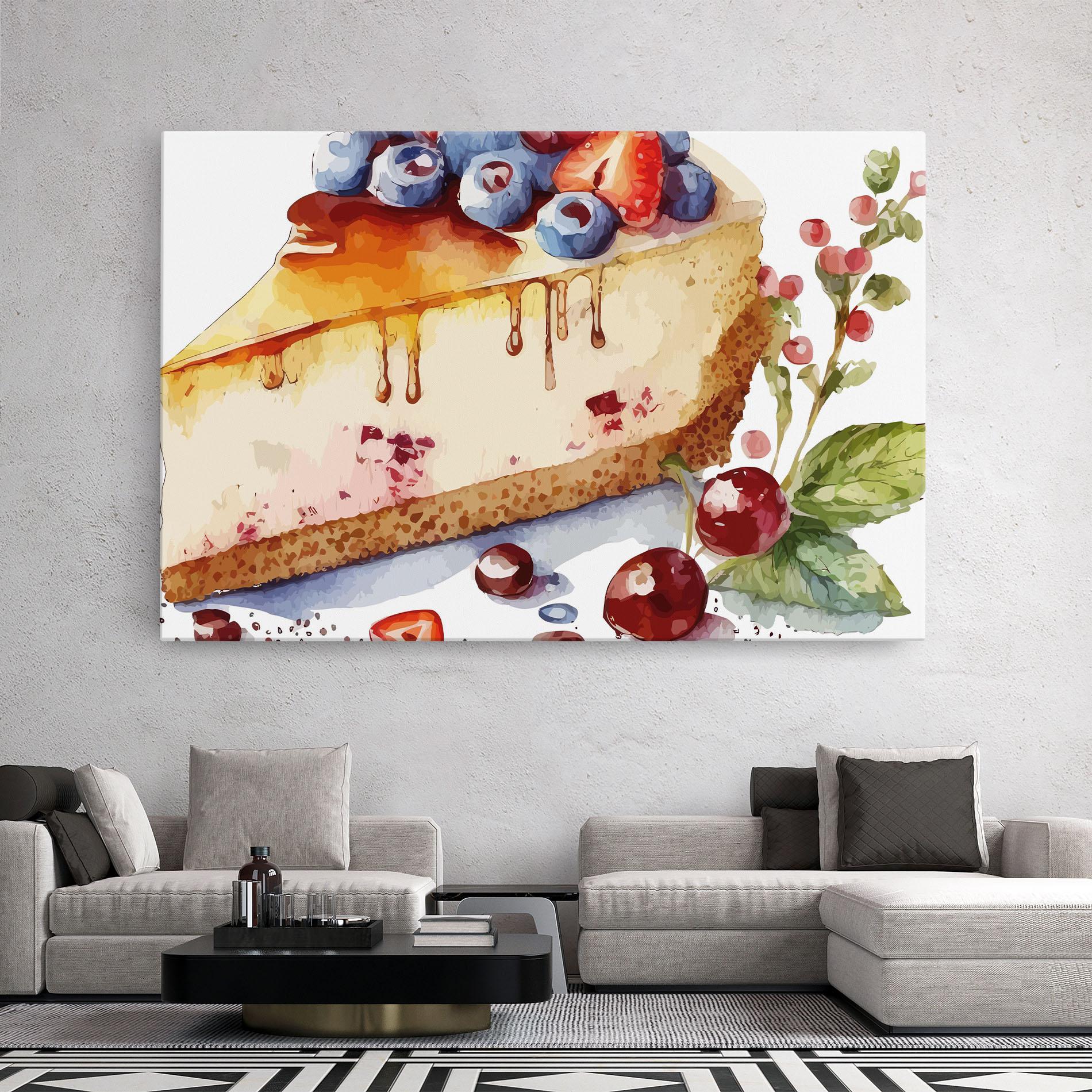 Leinwandbild Cheesecake mockup 2