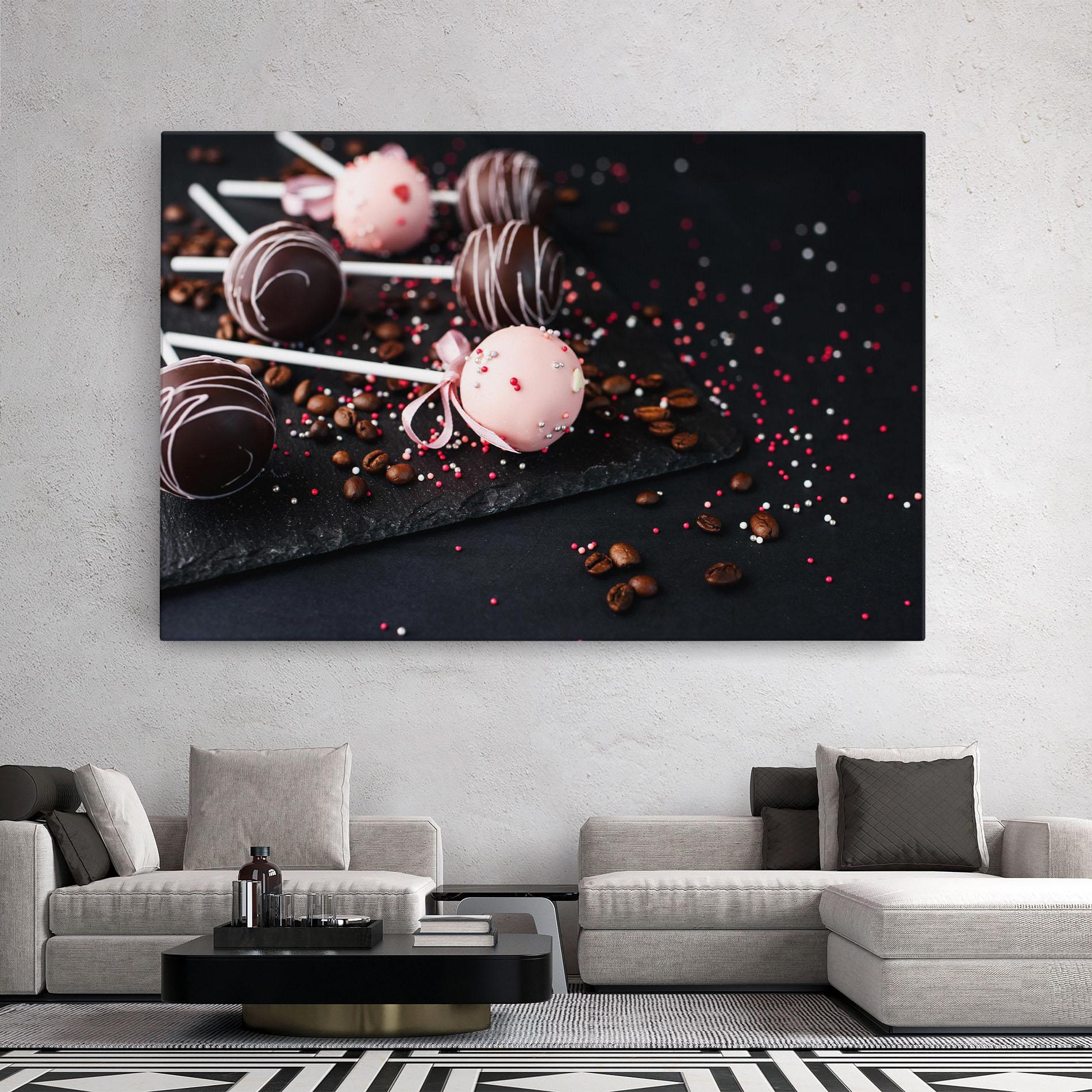 Leinwandbild Chocolate Dessert mockup 2