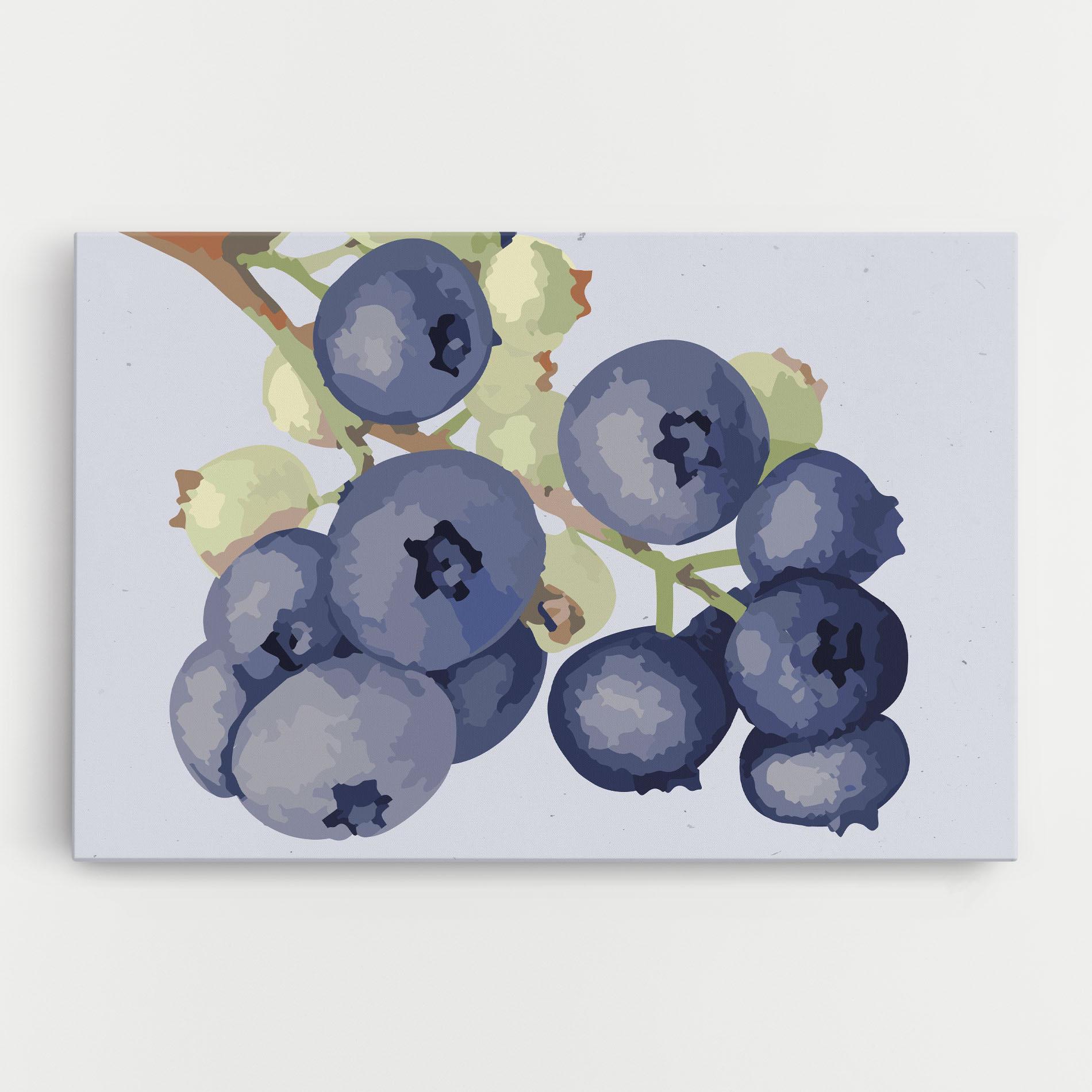 Leinwandbild Blueberries Art mockup 0