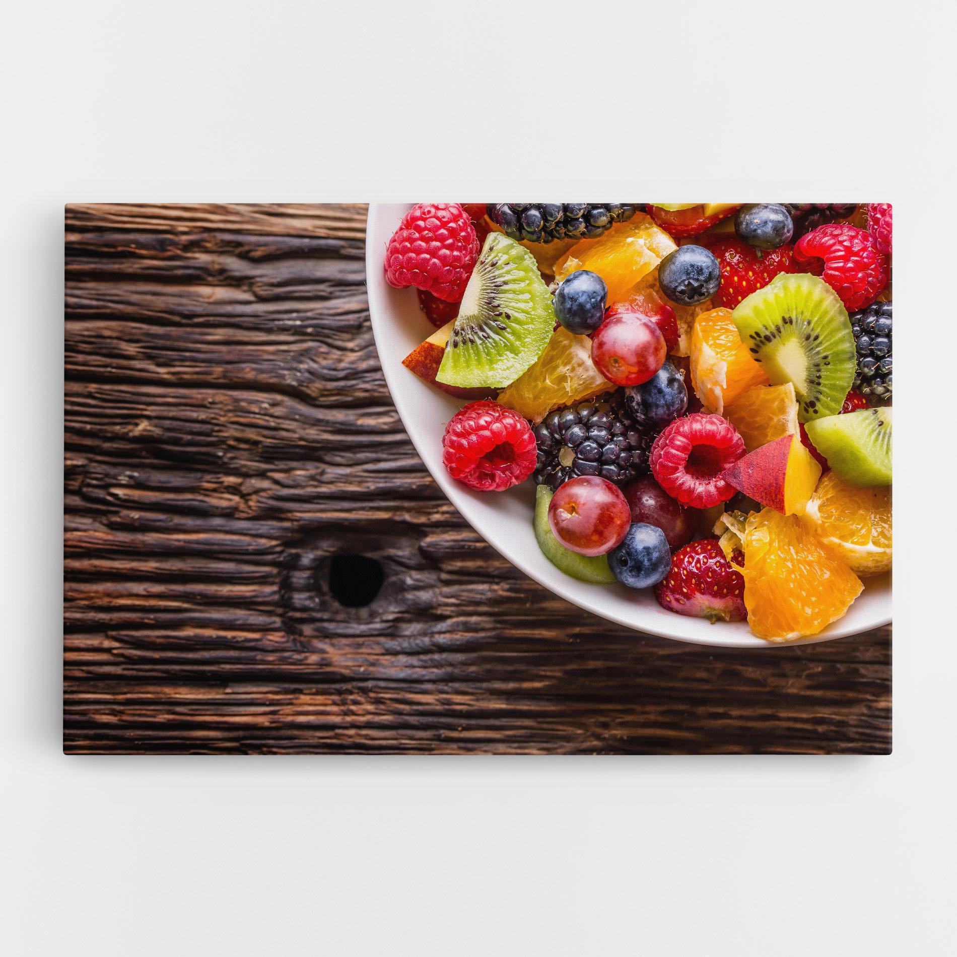 Leinwandbild Fresh Fruit Salad mockup 0