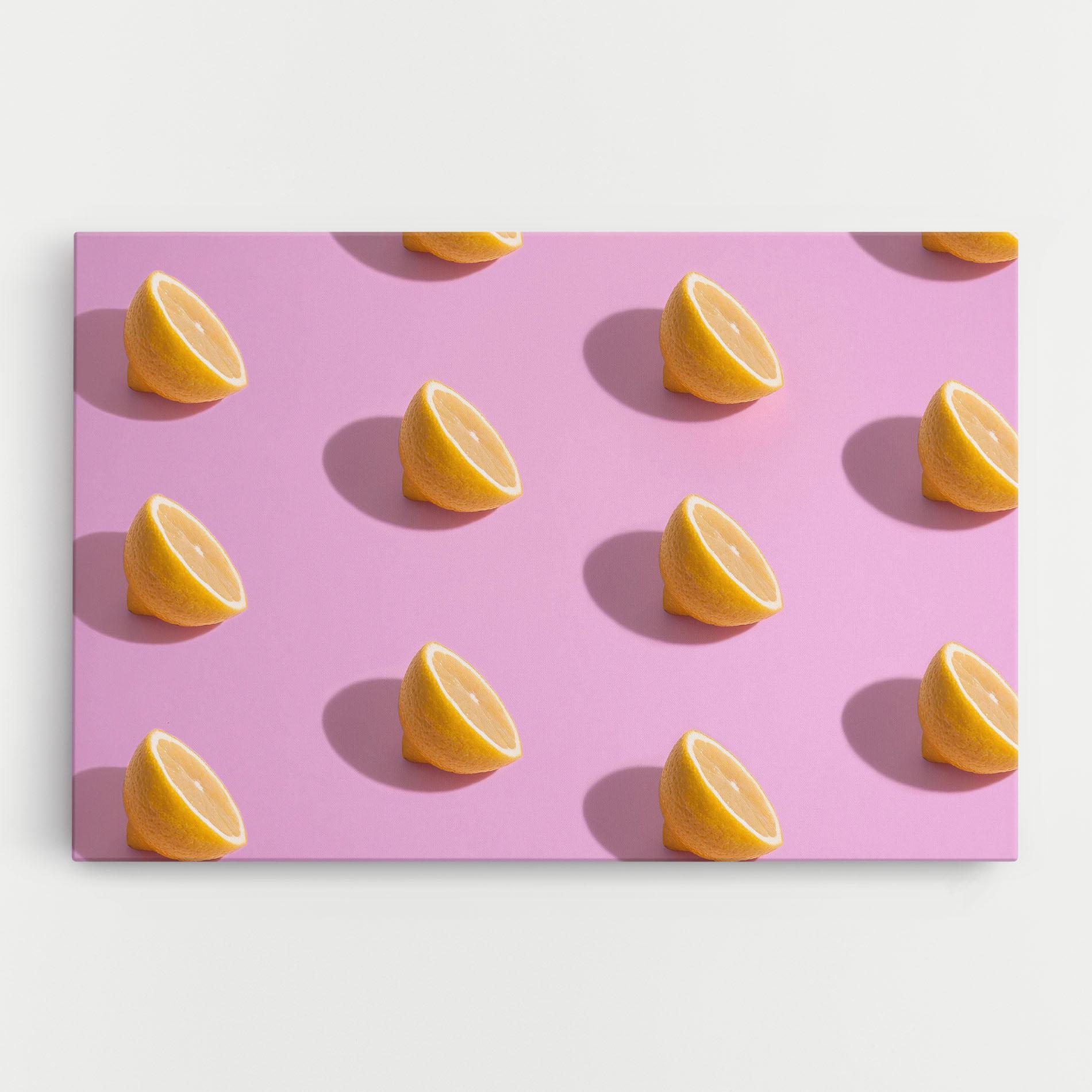 Leinwandbild Lemon Pattern mockup 0