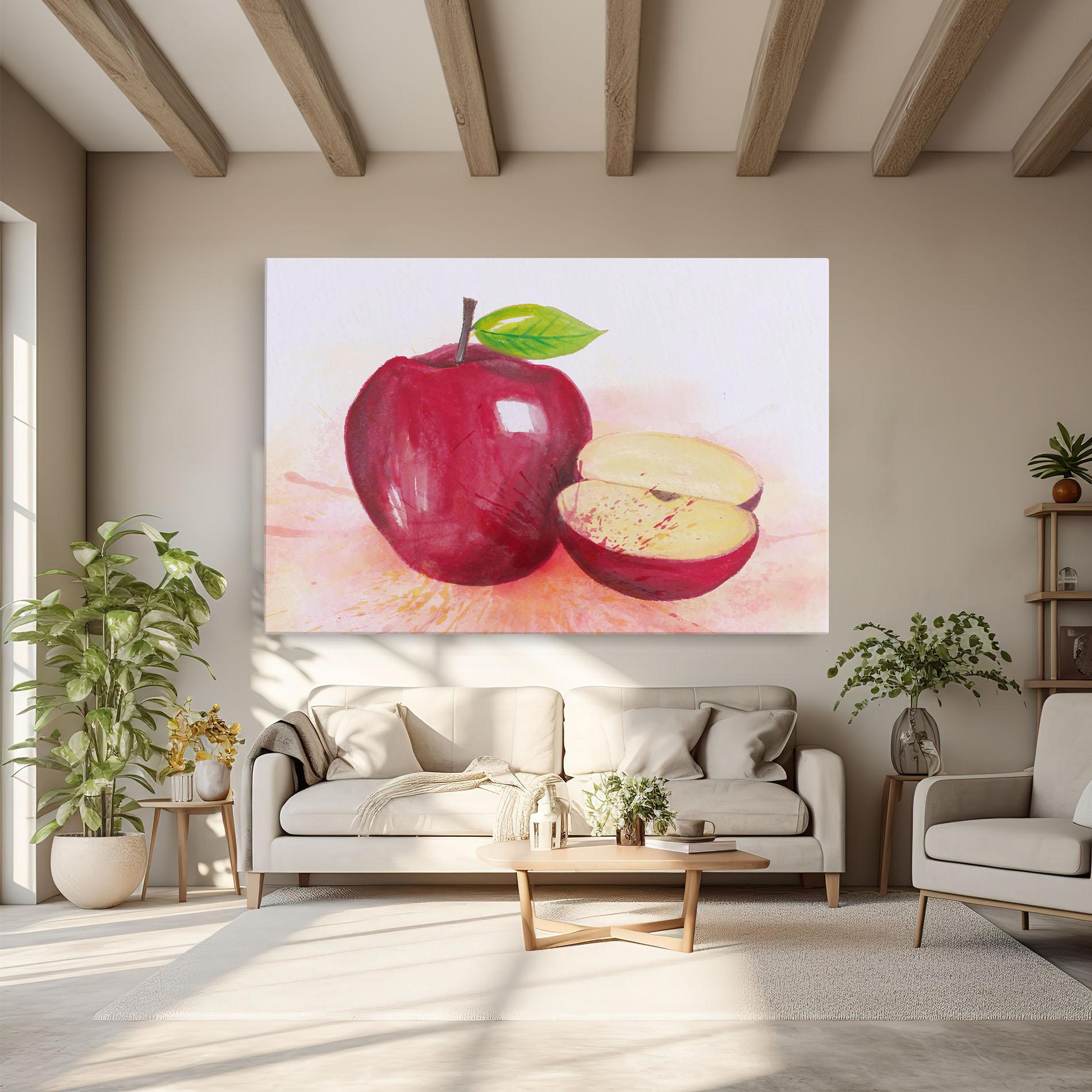 Leinwandbild Apple Art mockup 6