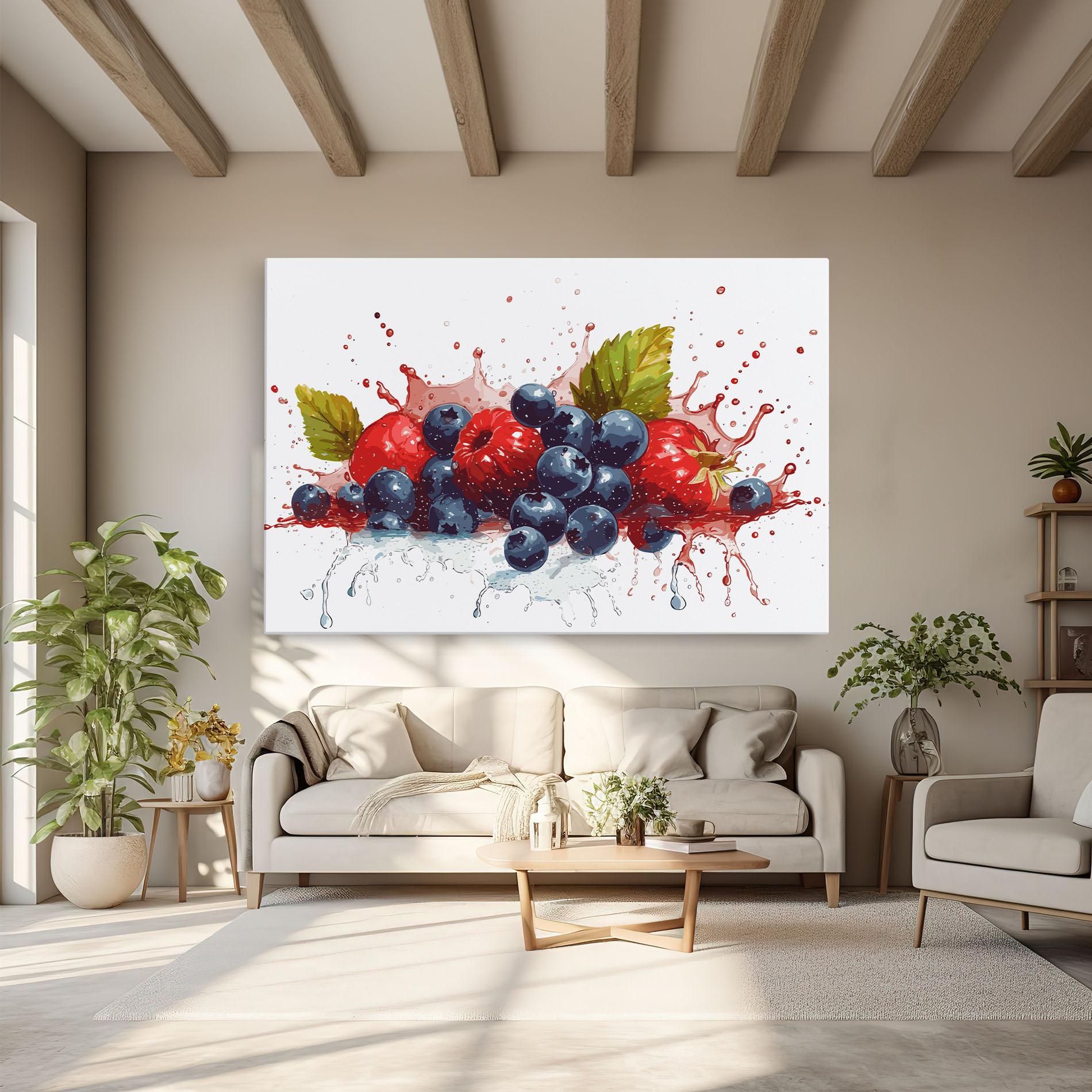 Leinwandbild Berries Art mockup 6