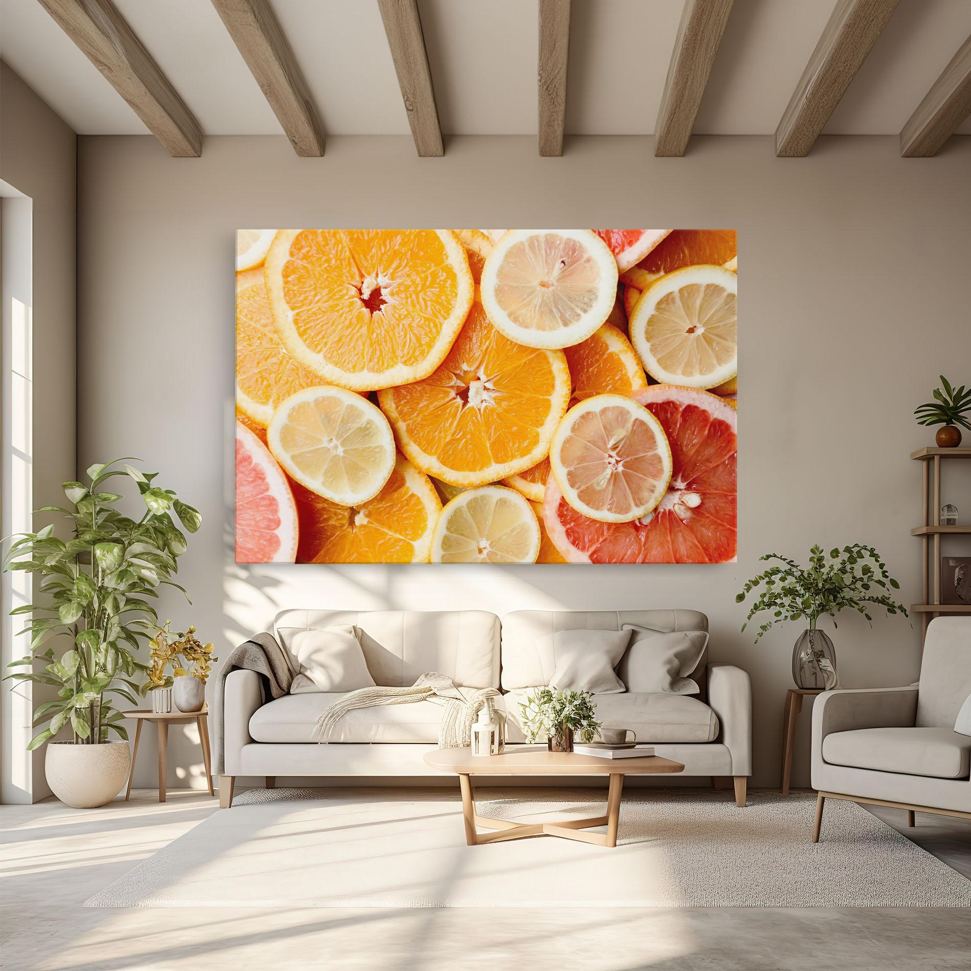 Leinwandbild Citrus Fruits mockup 6