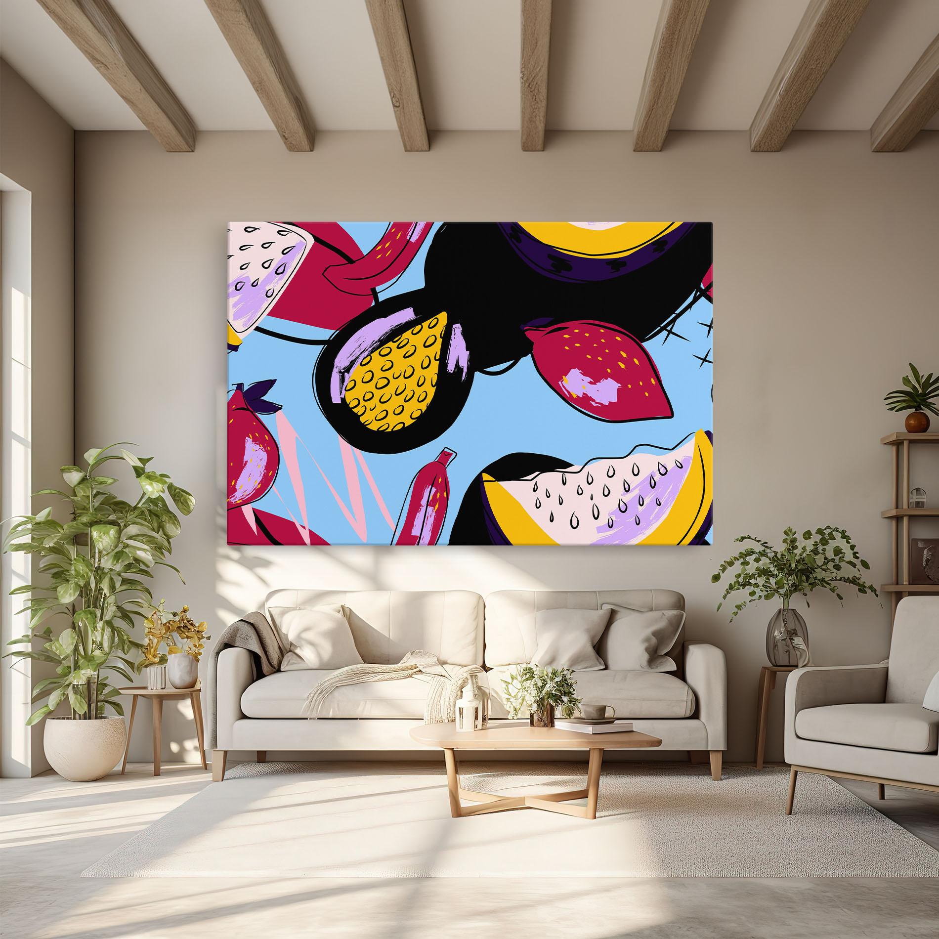 Leinwandbild Colorful Fruits mockup 6