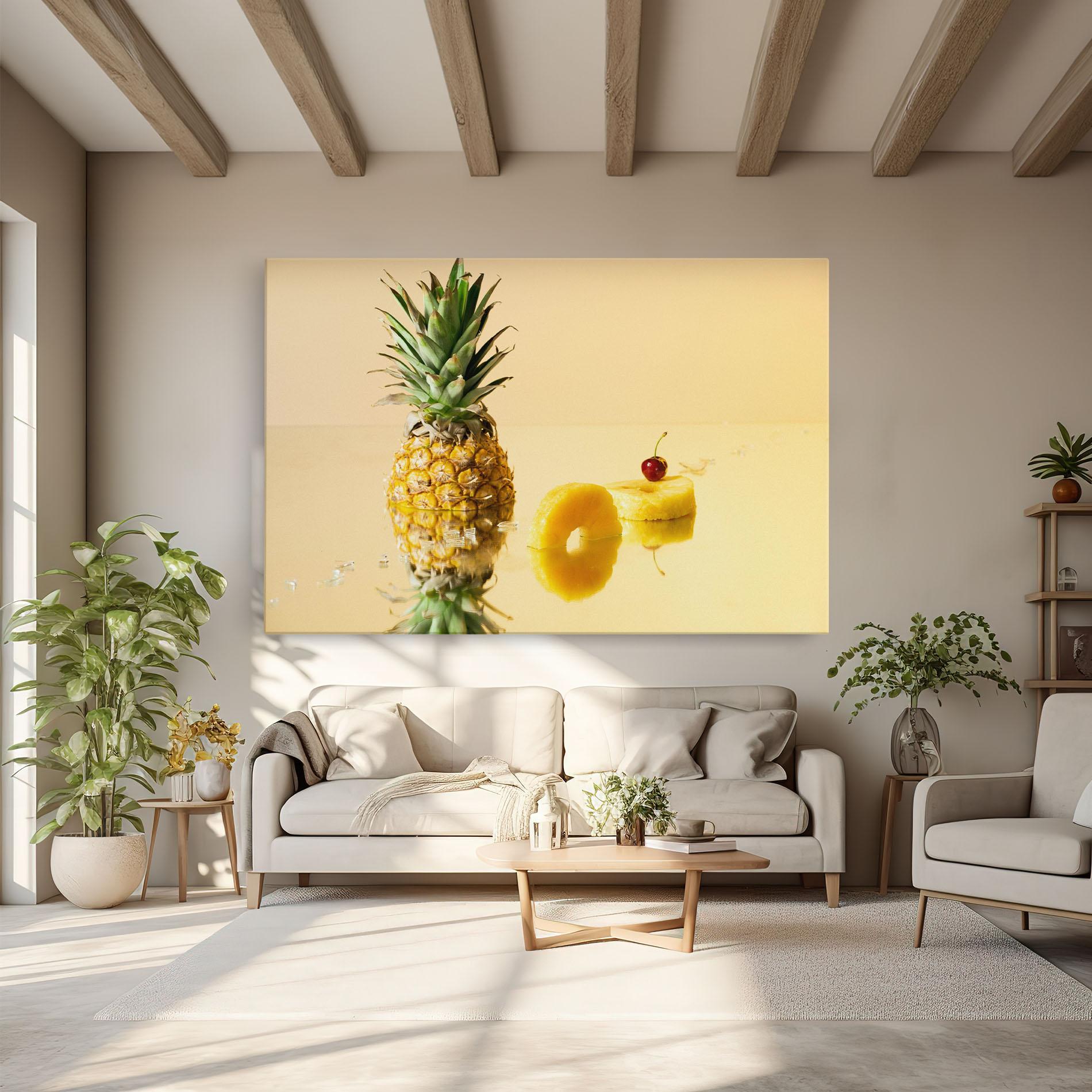 Leinwandbild Cut Pineapple mockup 6