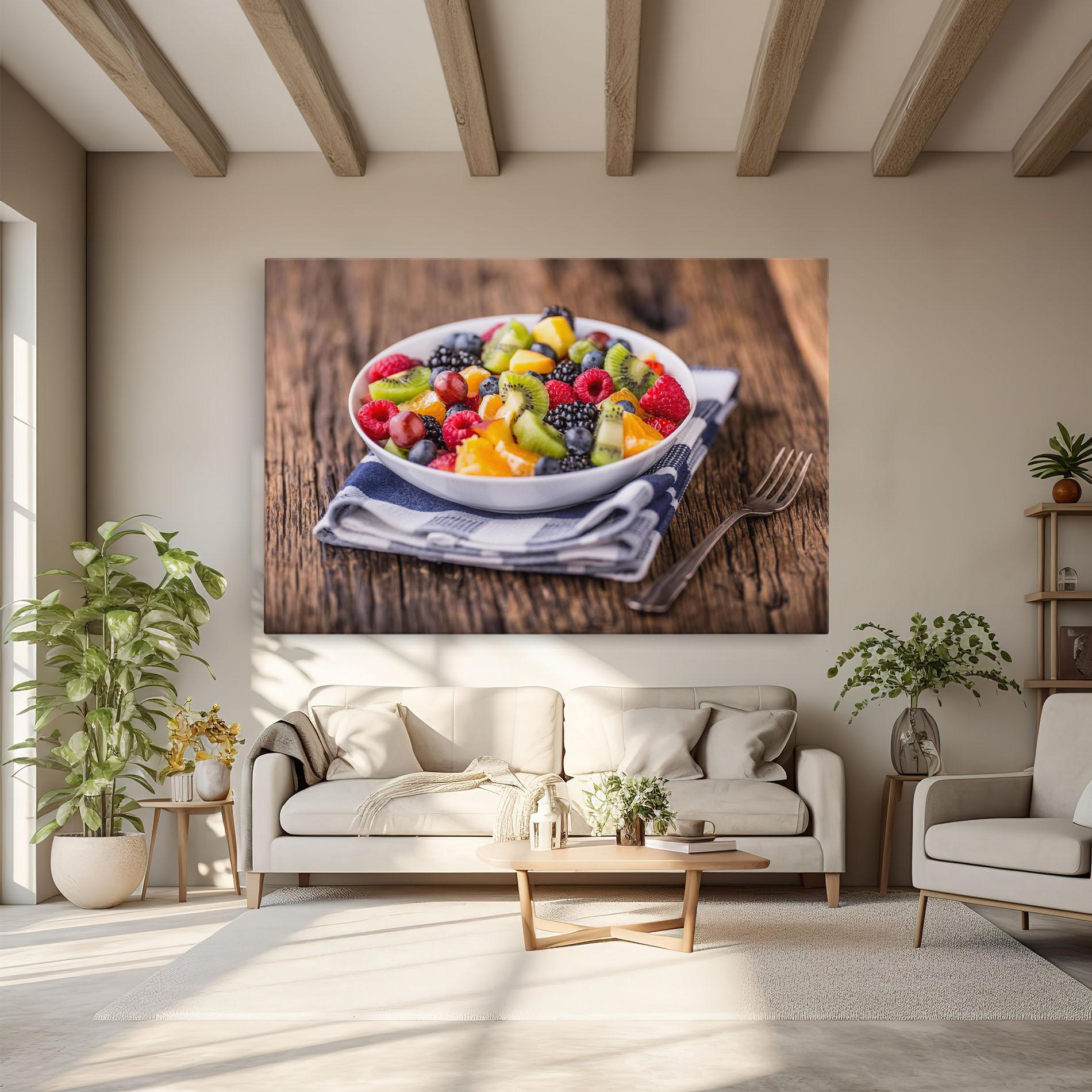 Leinwandbild Fruit Salad mockup 6