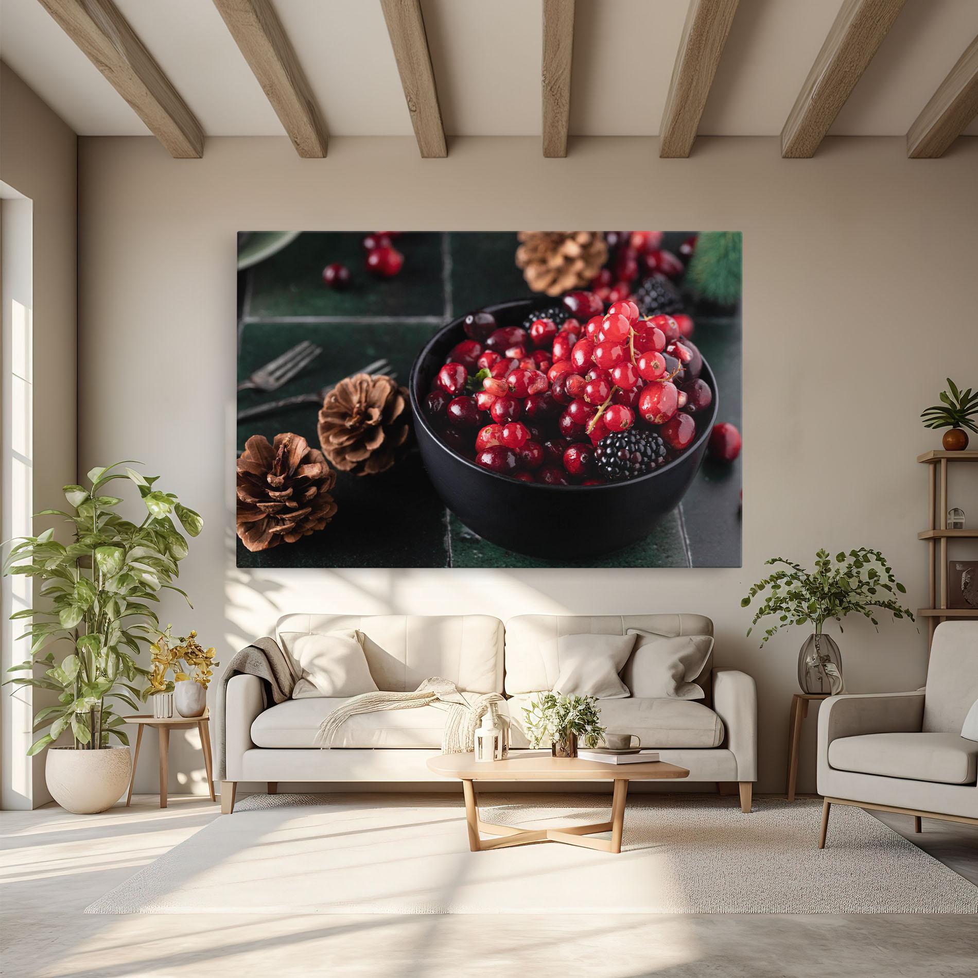 Leinwandbild Red Berries mockup 6