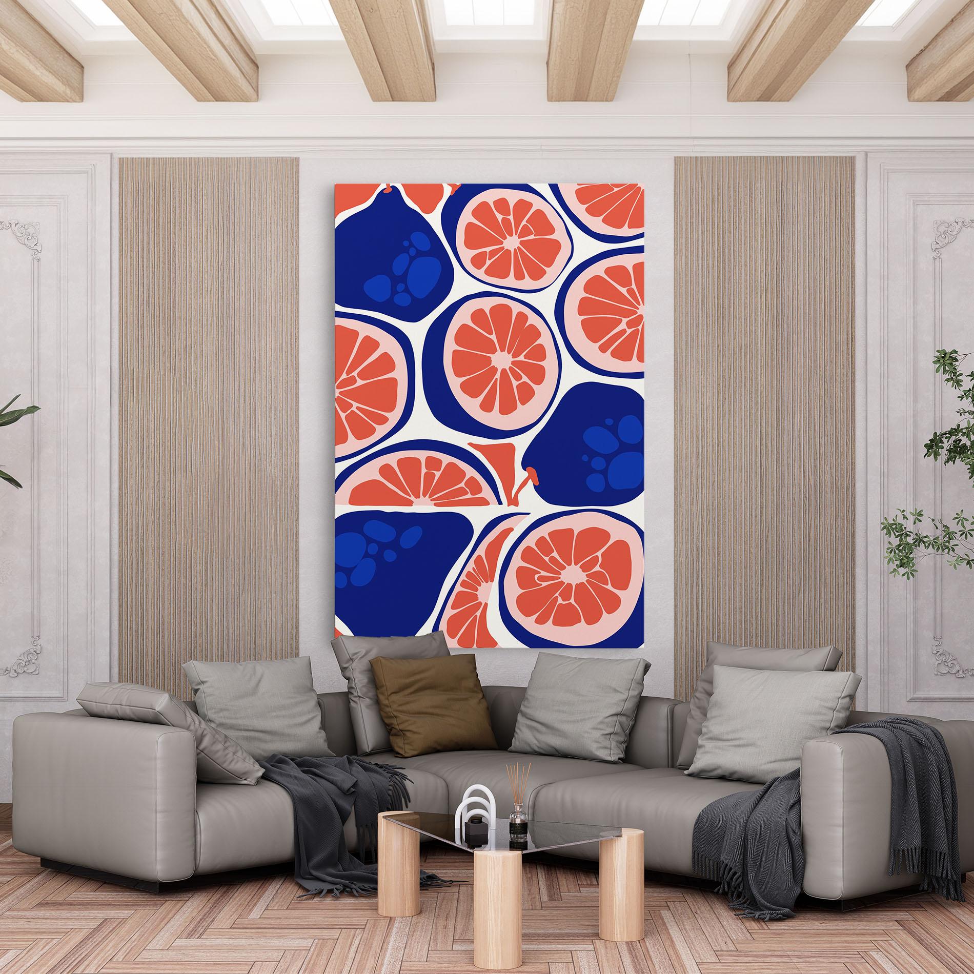 Leinwandbild Blue Pink Fruit mockup 6