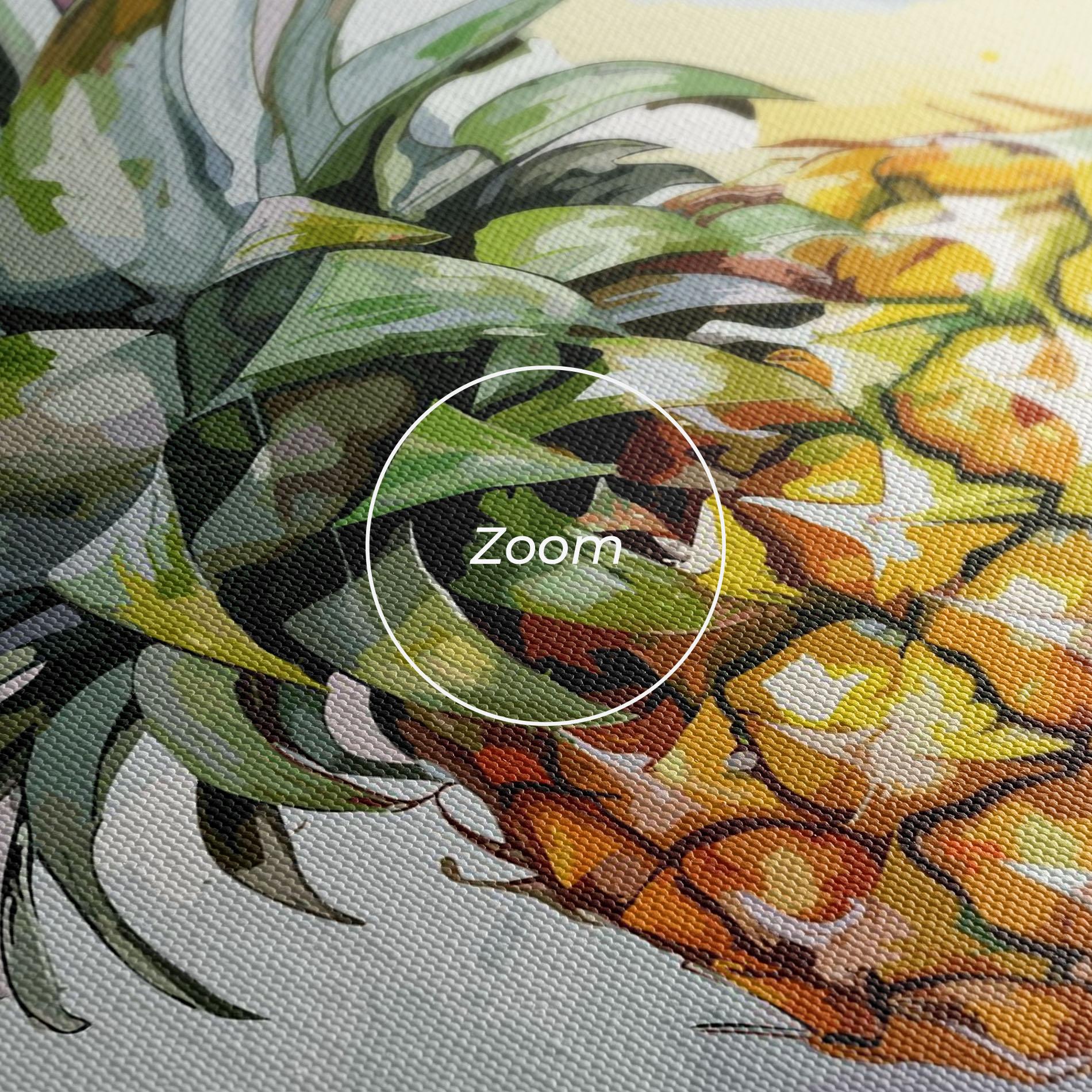 Leinwandbild Artistic Pineapple mockup 3