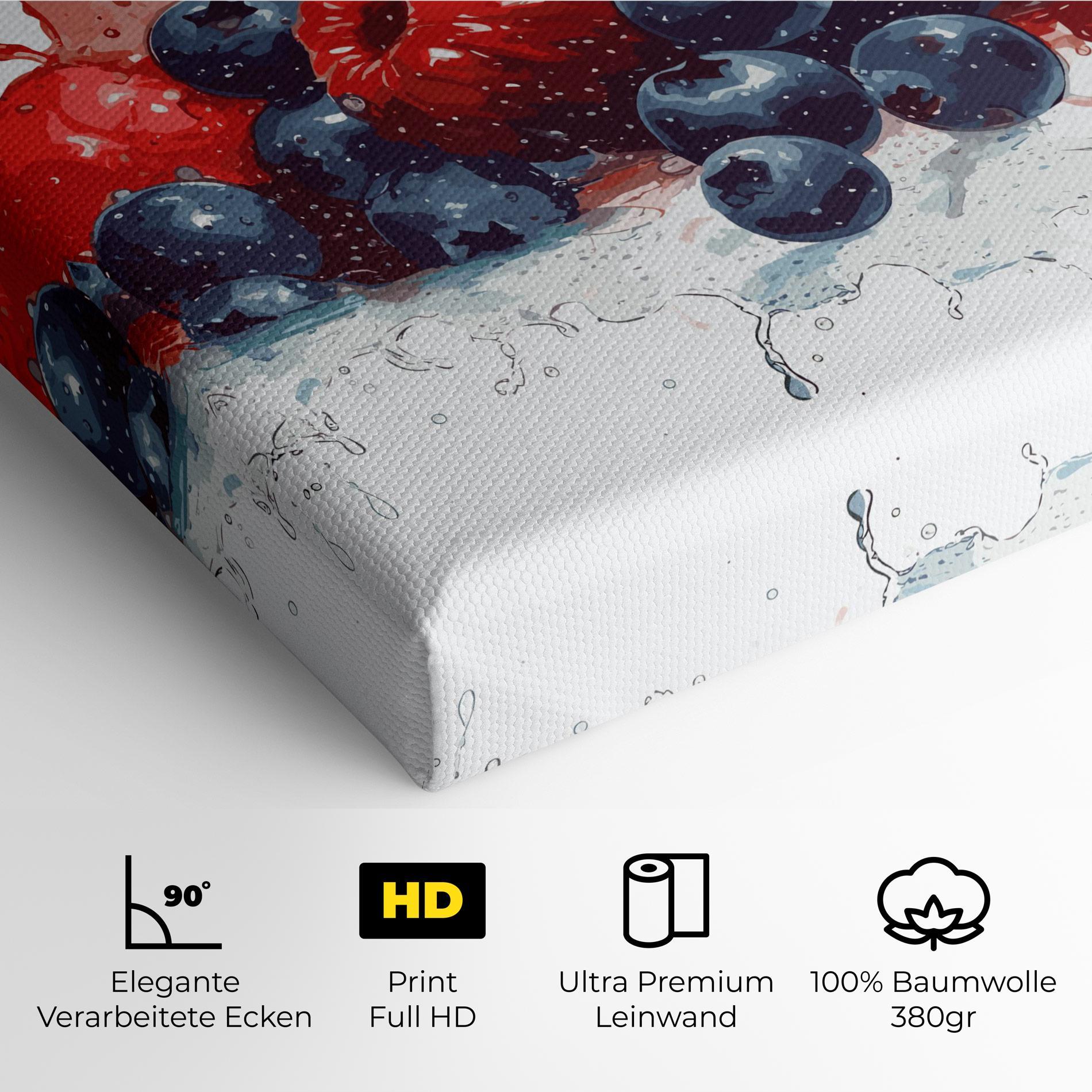 Leinwandbild Berries Art mockup 4