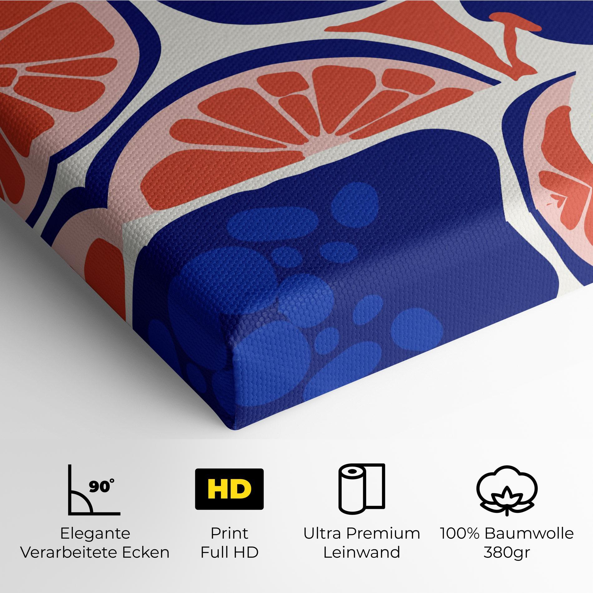 Leinwandbild Blue Pink Fruit mockup 4