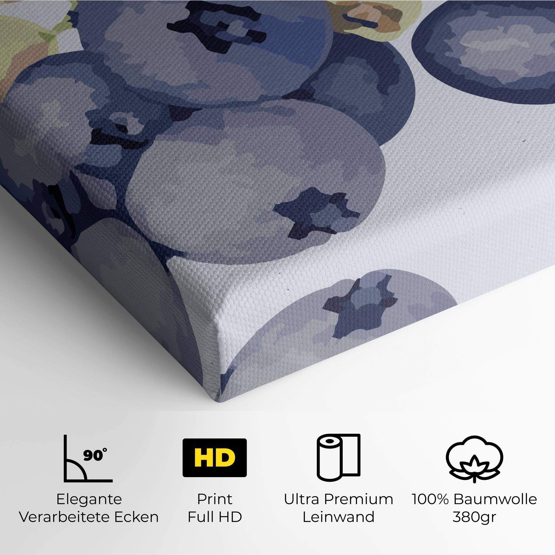 Leinwandbild Blueberries Art mockup 4