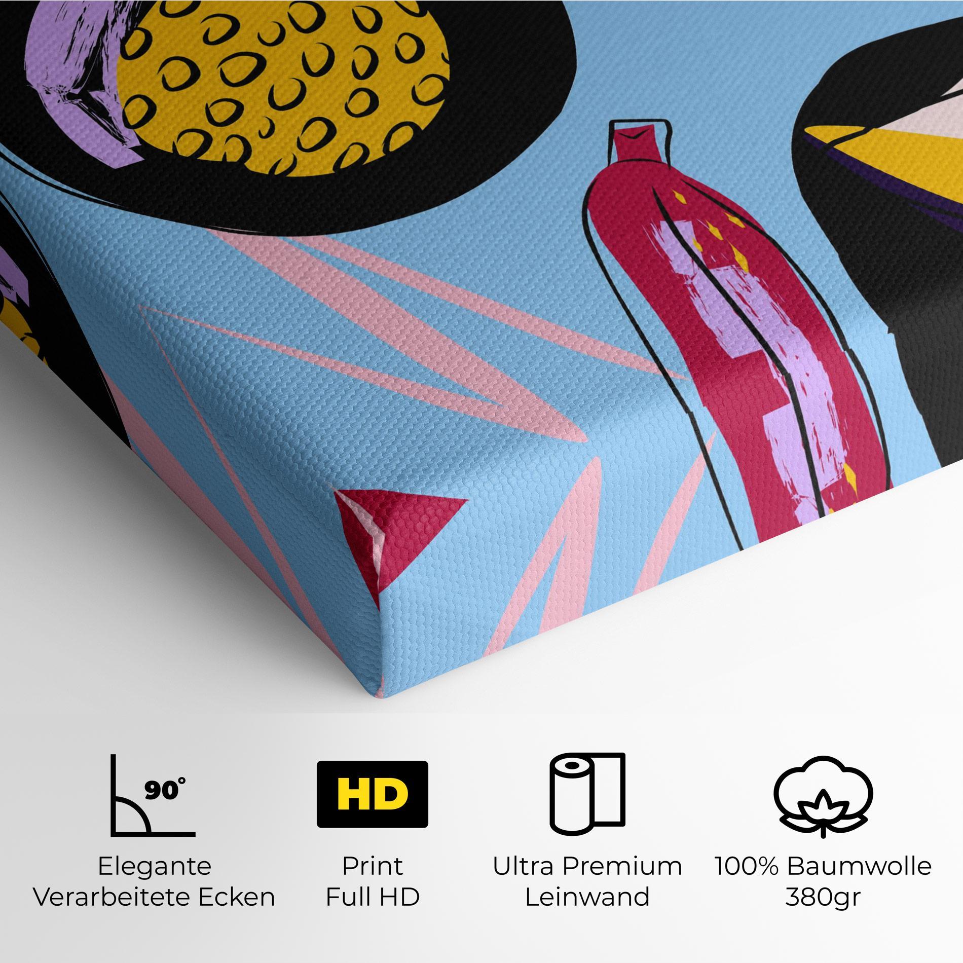 Leinwandbild Colorful Fruits mockup 4