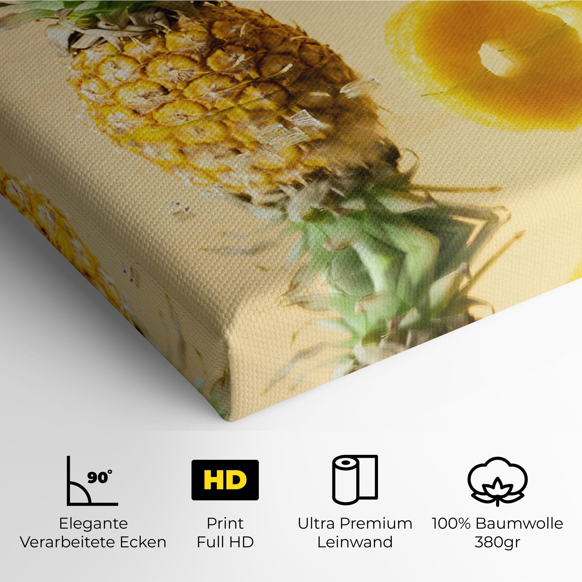Leinwandbild Cut Pineapple mockup 4