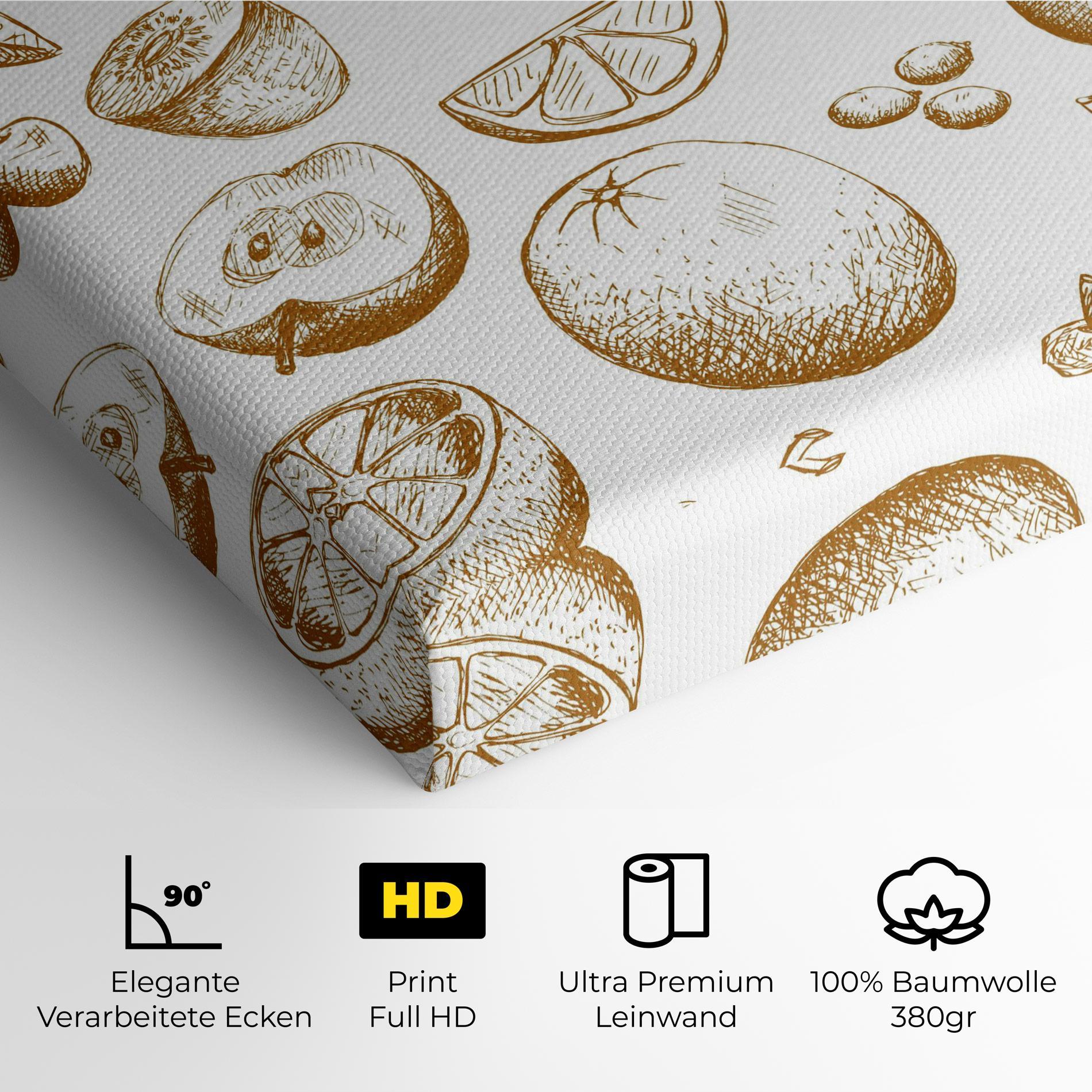 Leinwandbild Floating Fruits mockup 4
