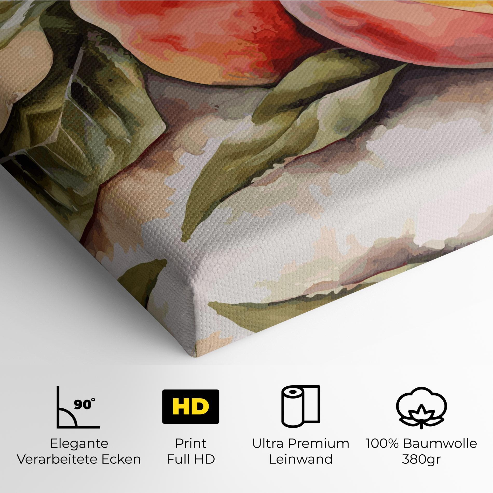 Leinwandbild Watercolor Peach mockup 4