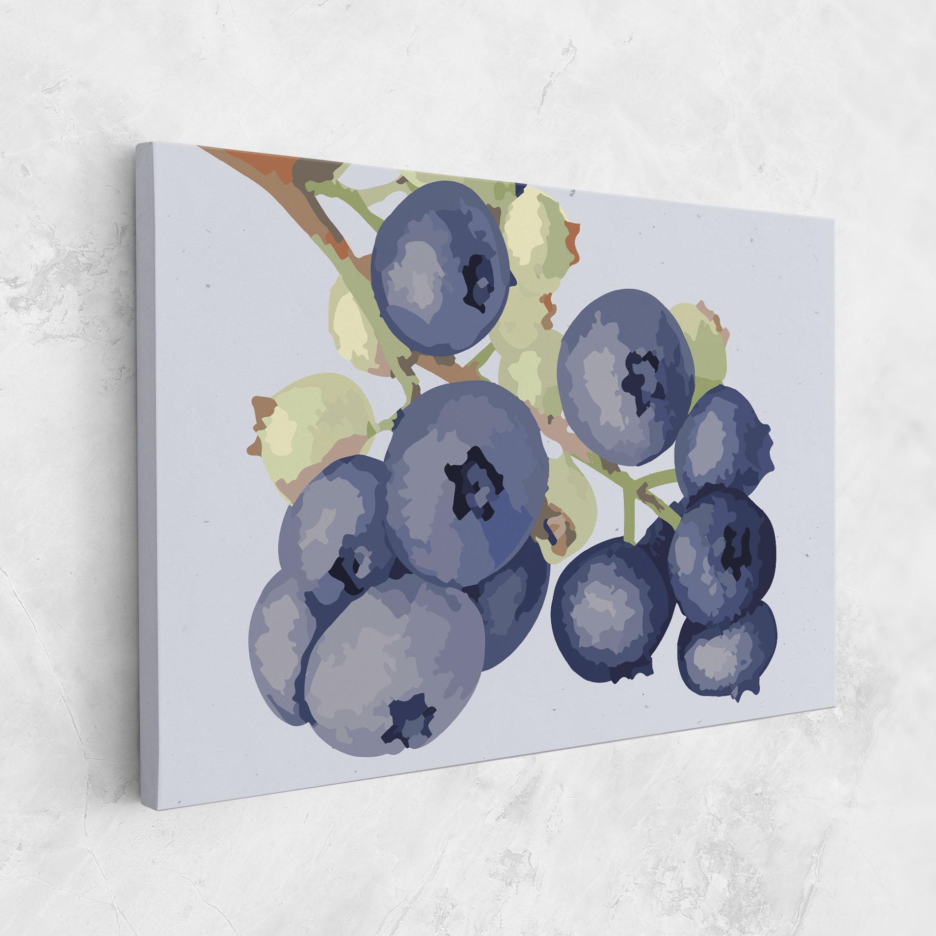 Leinwandbild Blueberries Art mockup 1