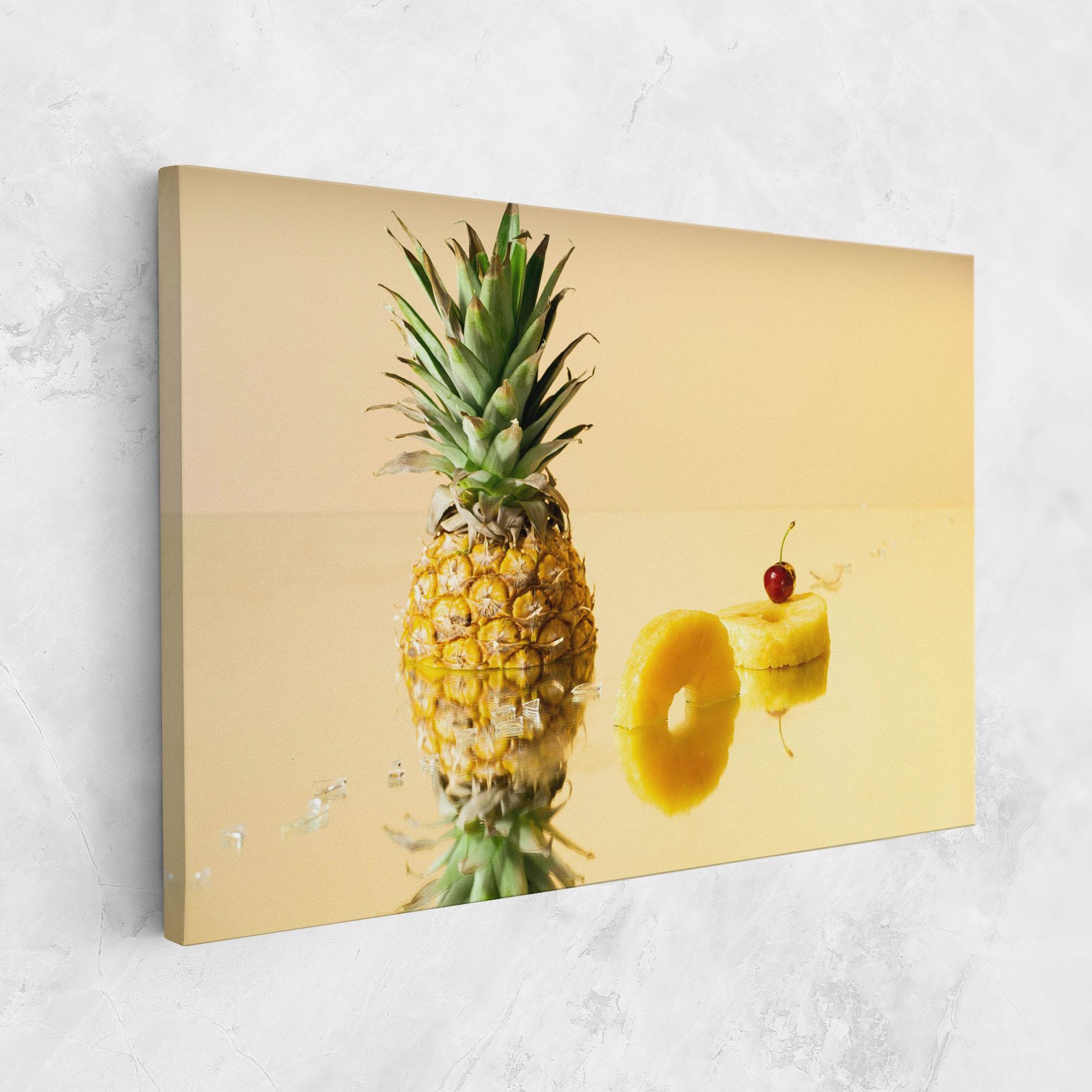 Leinwandbild Cut Pineapple mockup 1