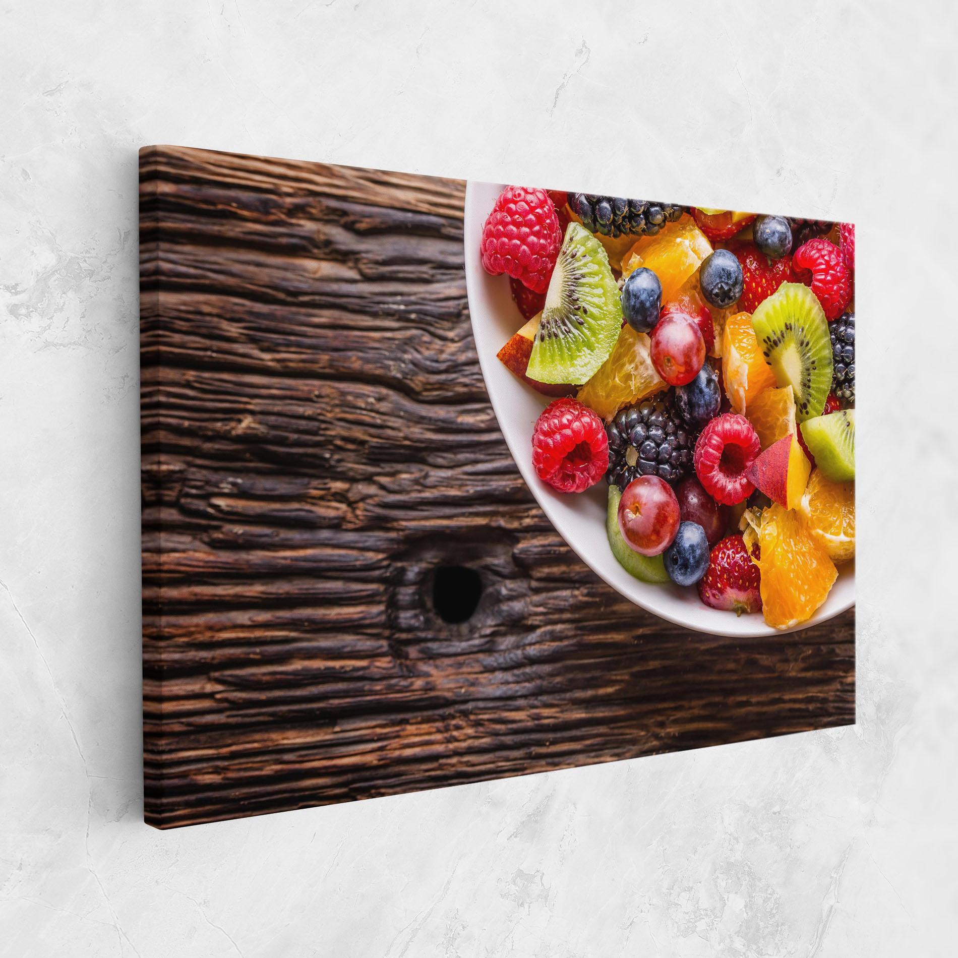 Leinwandbild Fresh Fruit Salad mockup 1