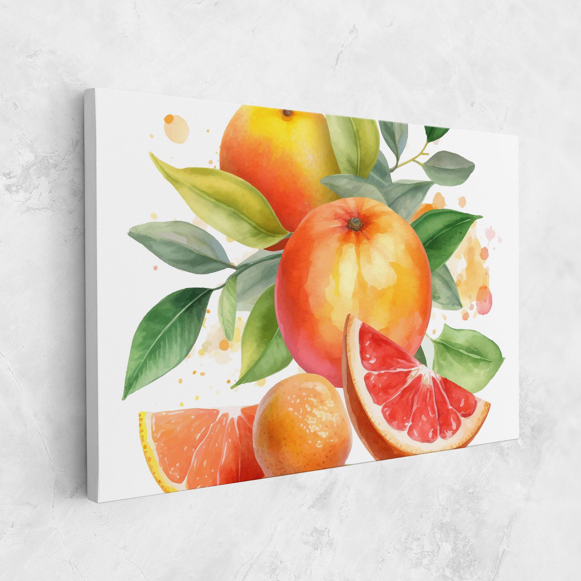 Leinwandbild Grapefruit Art mockup 1