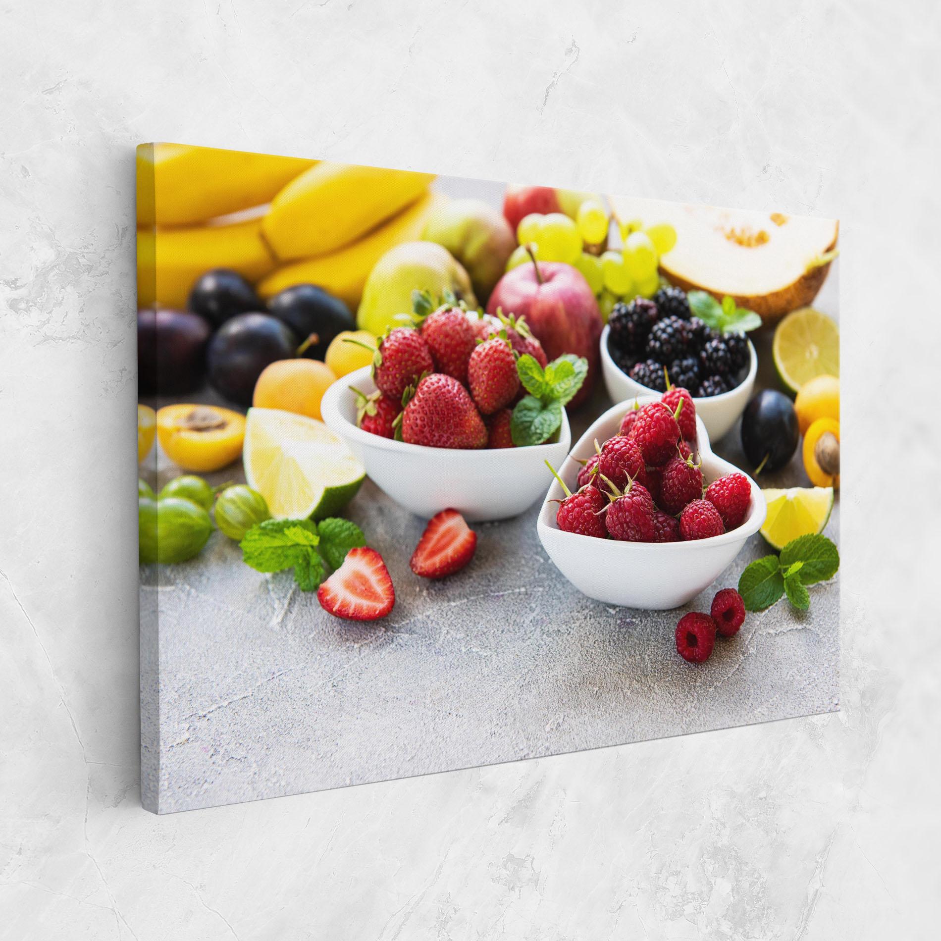 Leinwandbild Heart Fresh Fruits mockup 1