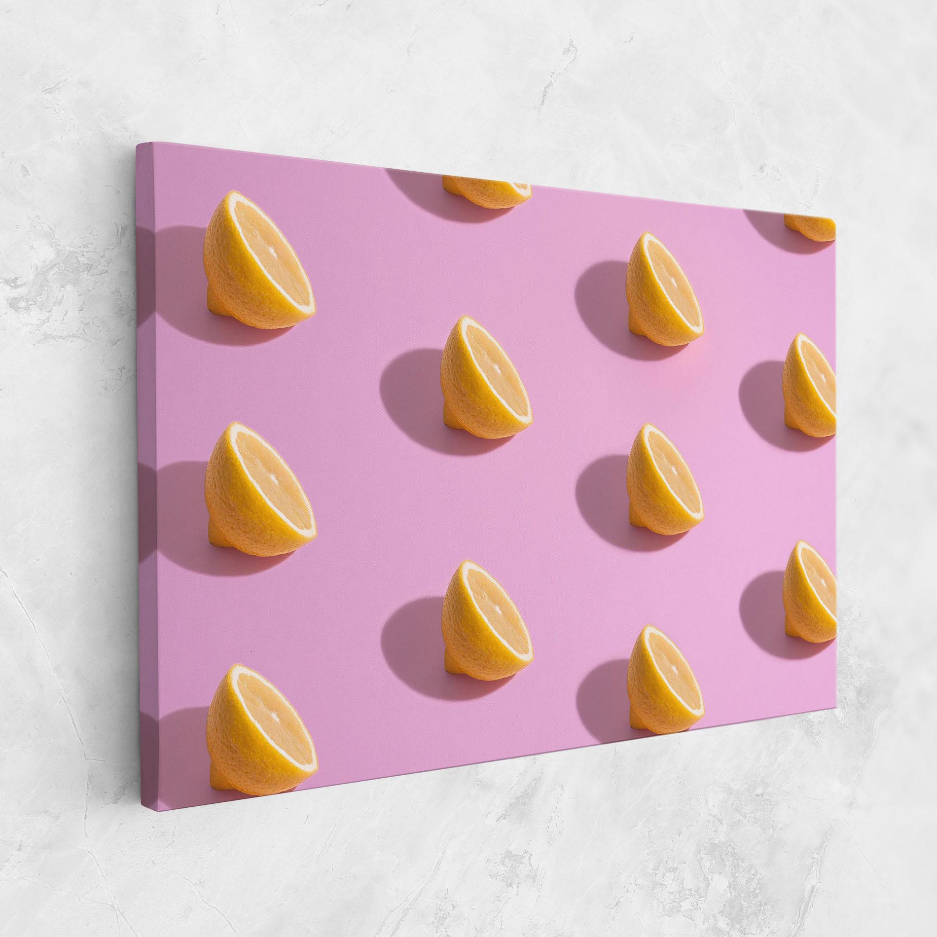 Leinwandbild Lemon Pattern mockup 1
