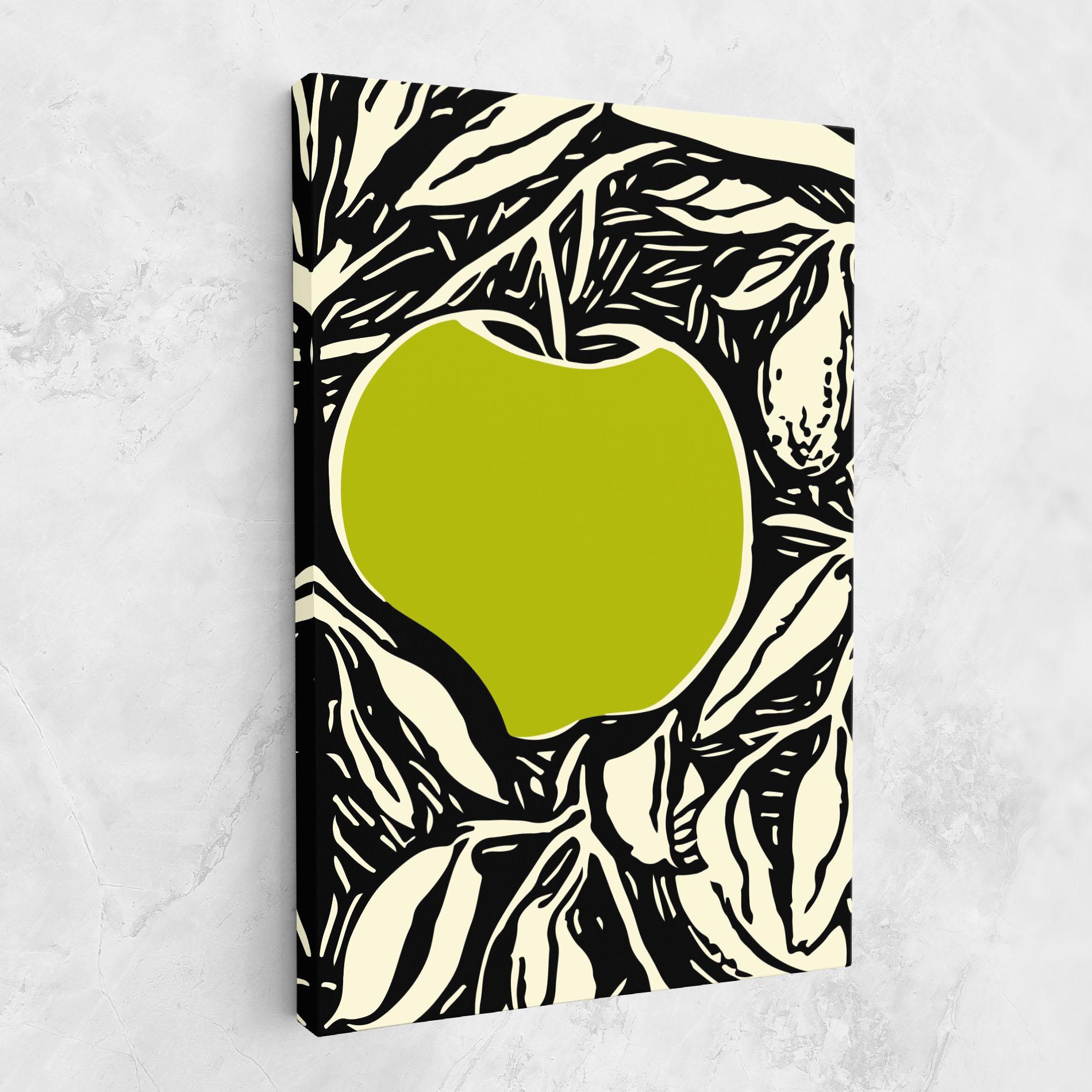 Leinwandbild Green Apple mockup 1