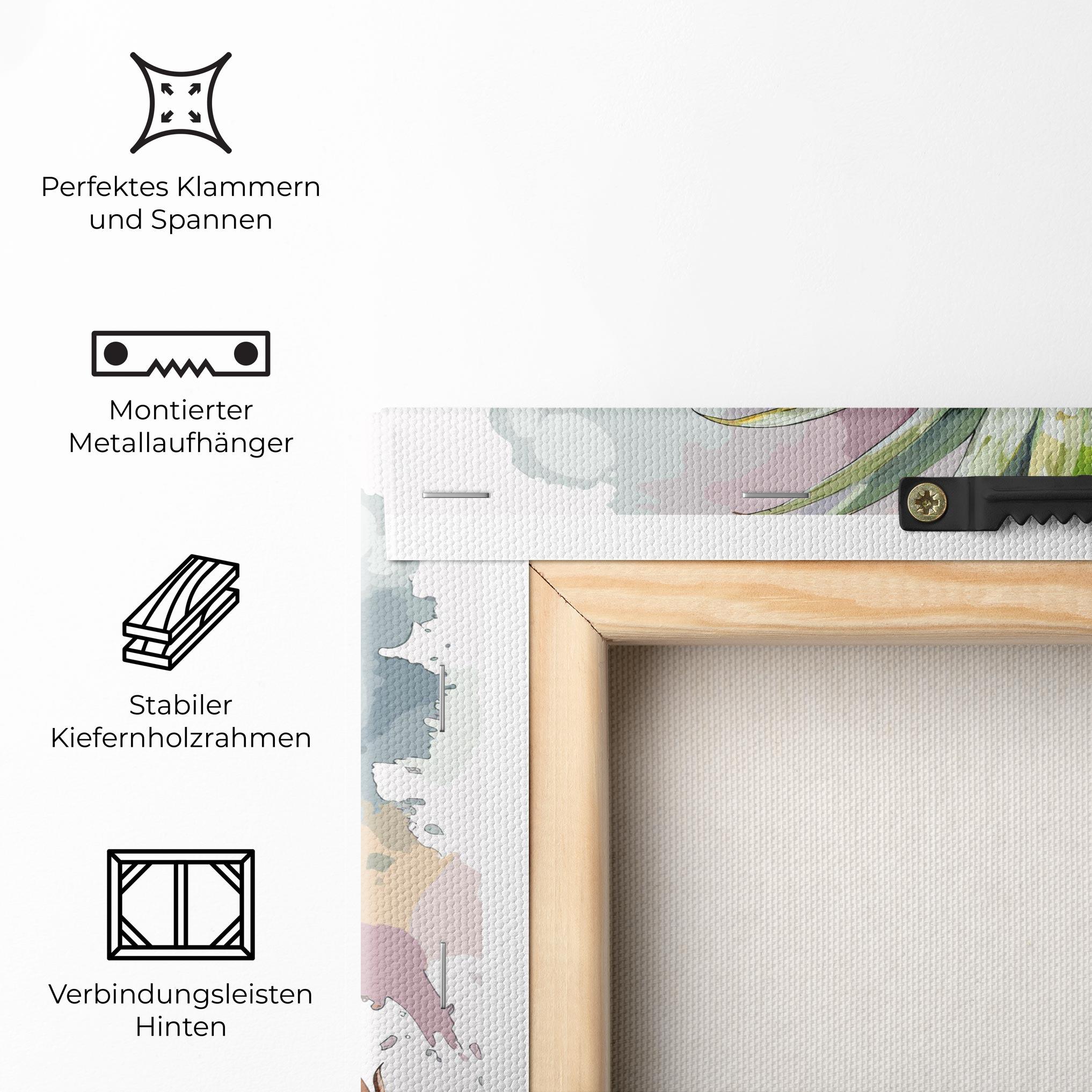 Leinwandbild Artistic Pineapple mockup 5