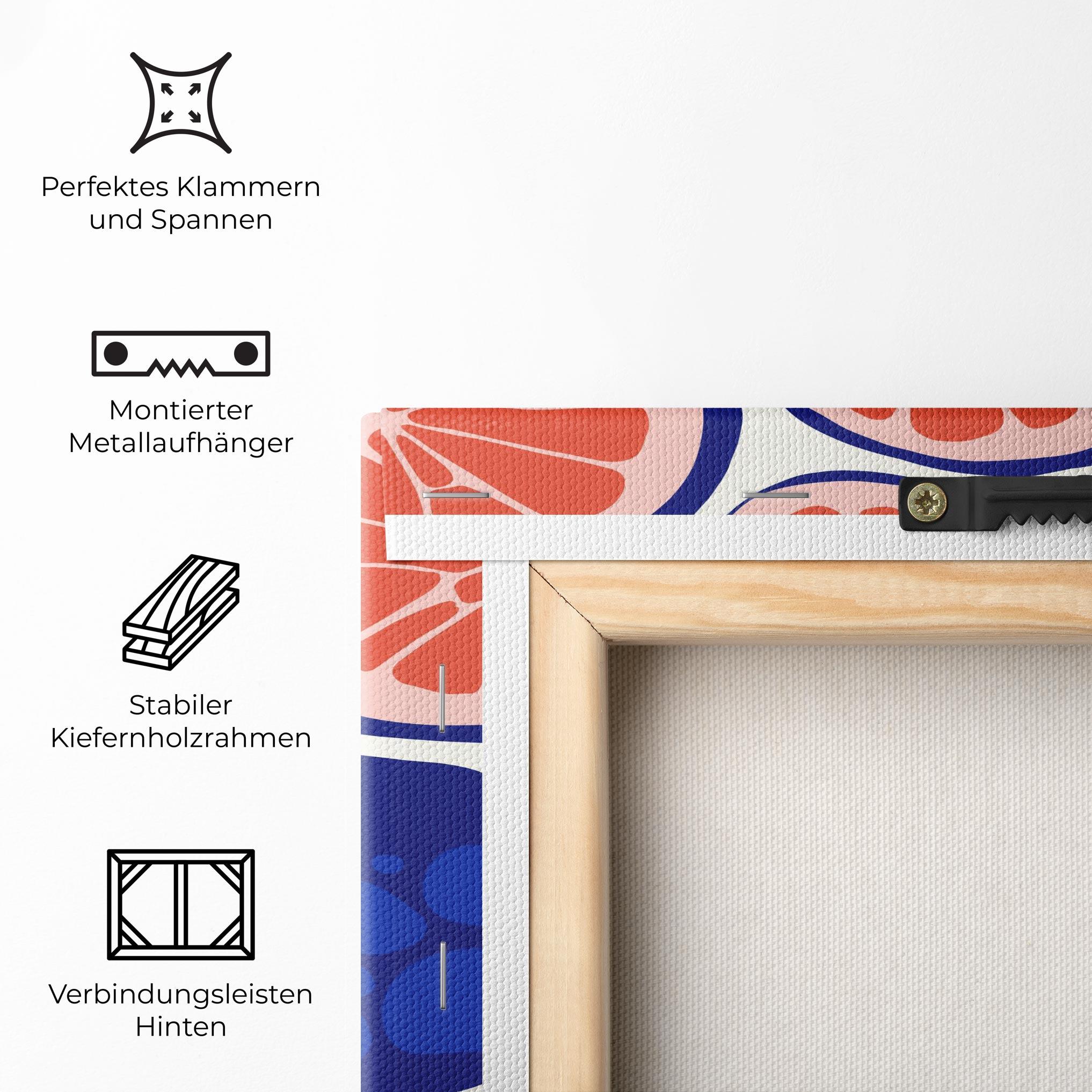 Leinwandbild Blue Pink Fruit mockup 5