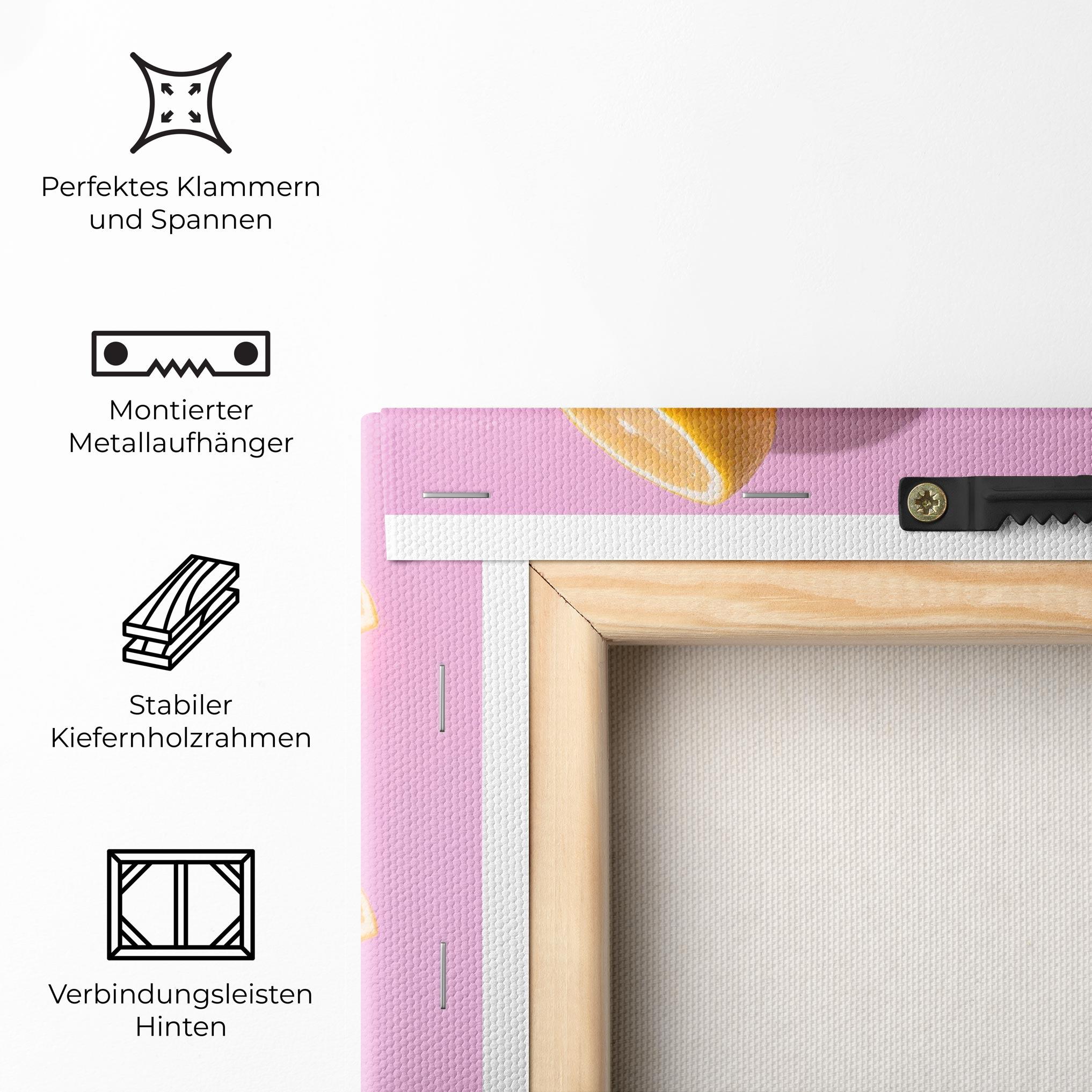 Leinwandbild Lemon Pattern mockup 5