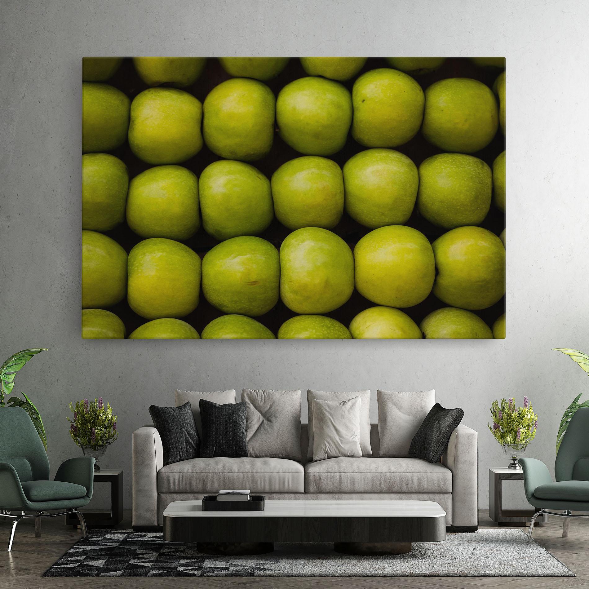 Leinwandbild Apple Wall mockup 7