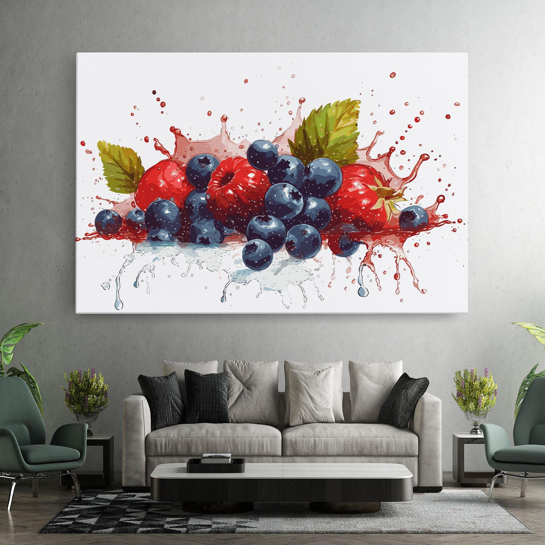 Leinwandbild Berries Art mockup 7