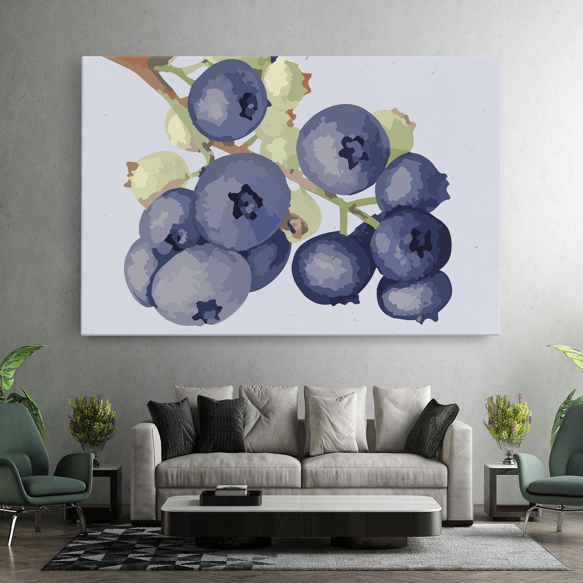 Leinwandbild Blueberries Art mockup 7