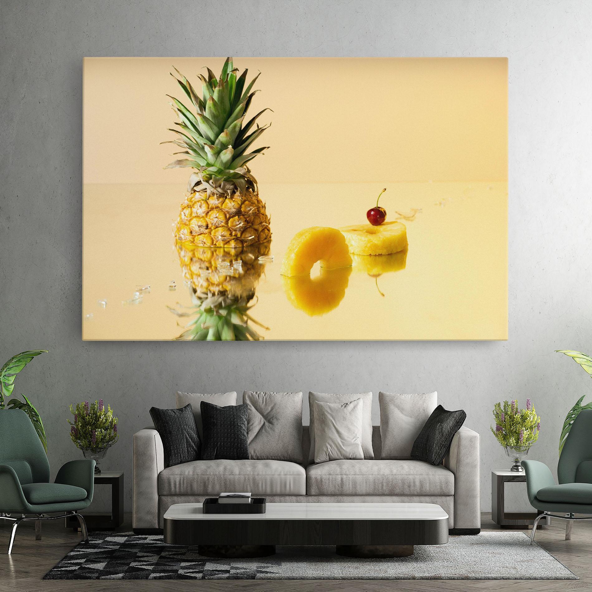 Leinwandbild Cut Pineapple mockup 7