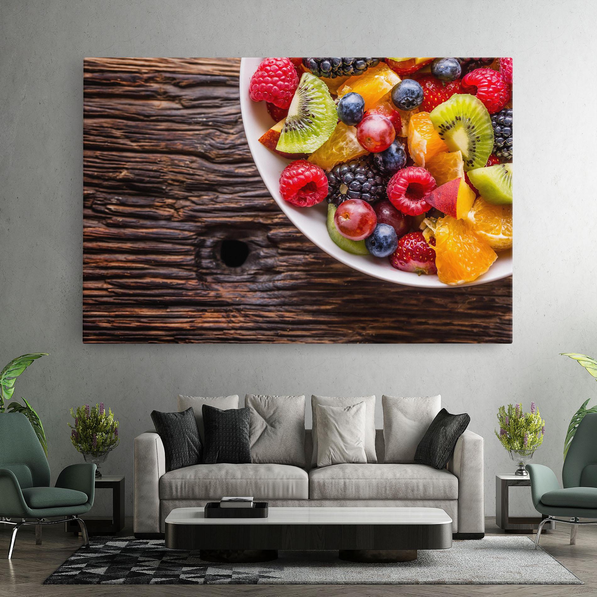 Leinwandbild Fresh Fruit Salad mockup 7