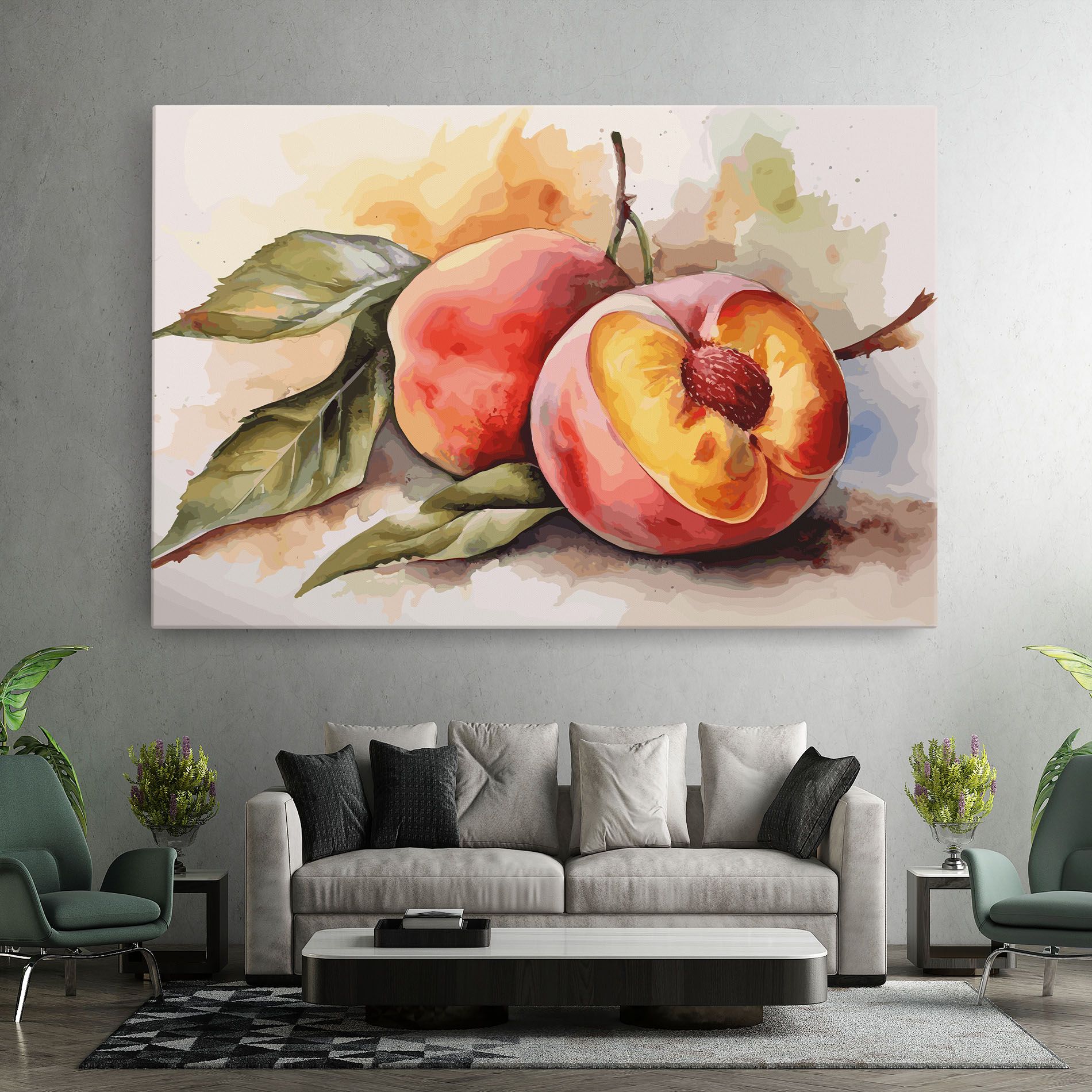 Watercolor Peach mockup 7