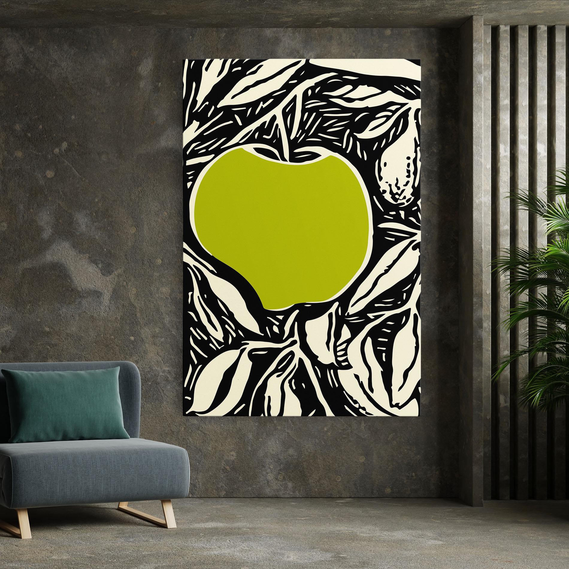 Leinwandbild Green Apple mockup 7
