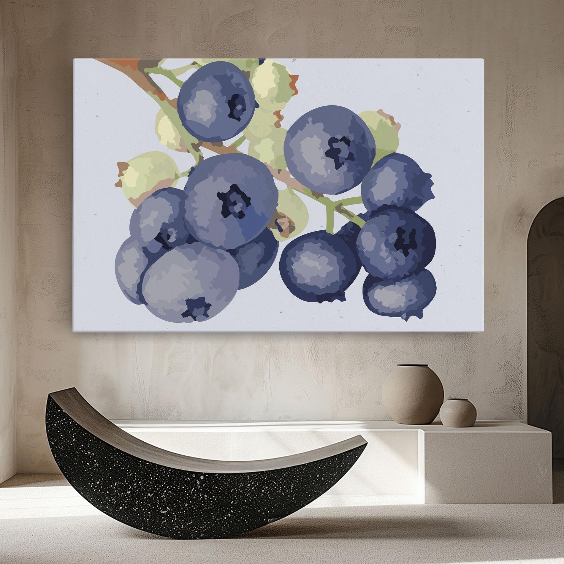 Leinwandbild Blueberries Art mockup 8