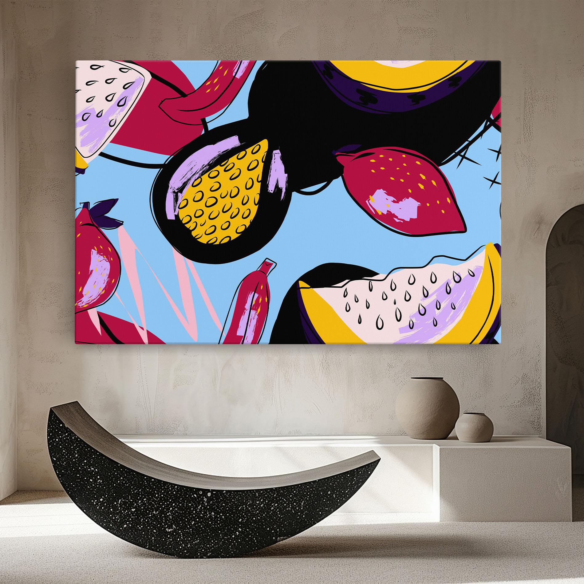 Leinwandbild Colorful Fruits mockup 8