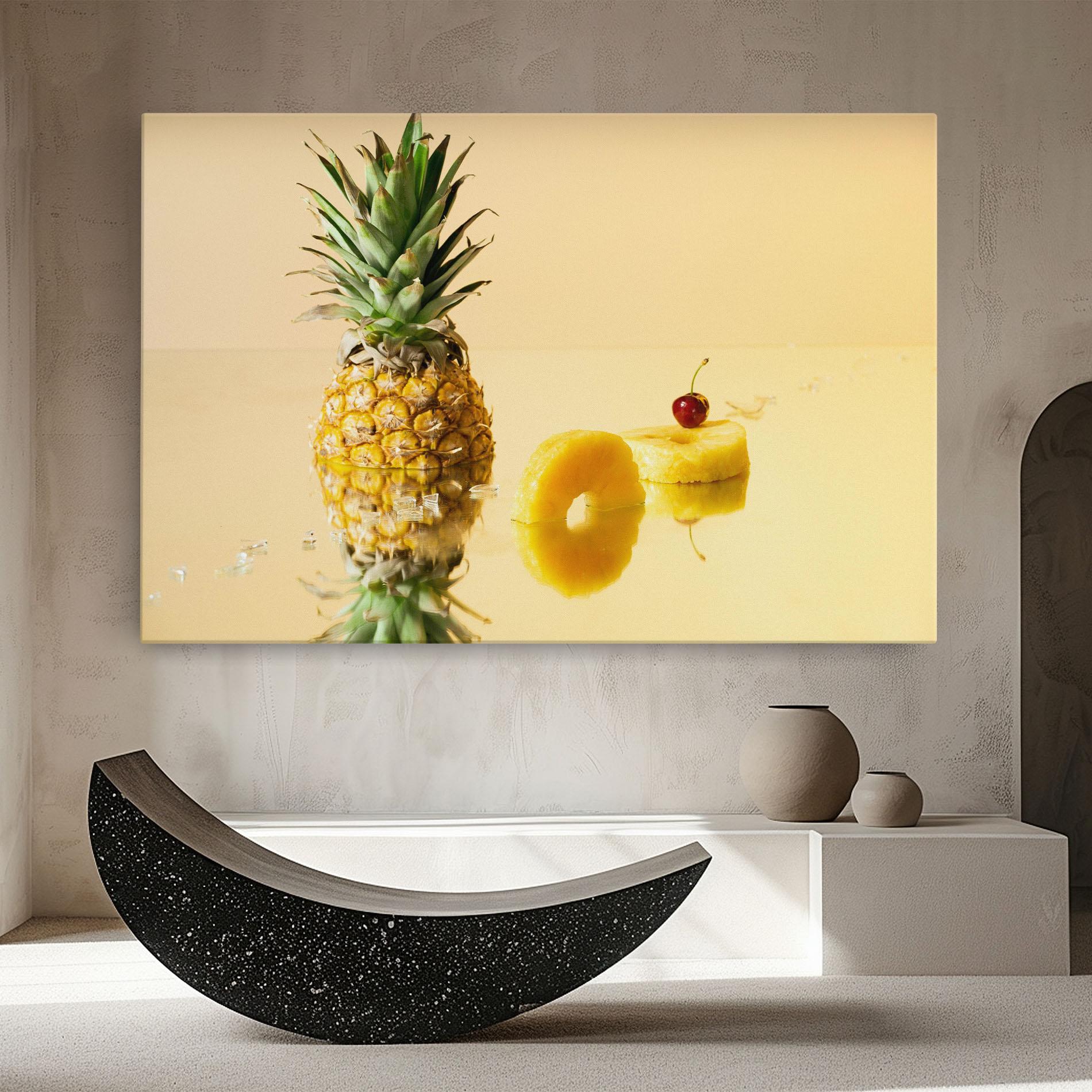 Leinwandbild Cut Pineapple mockup 8