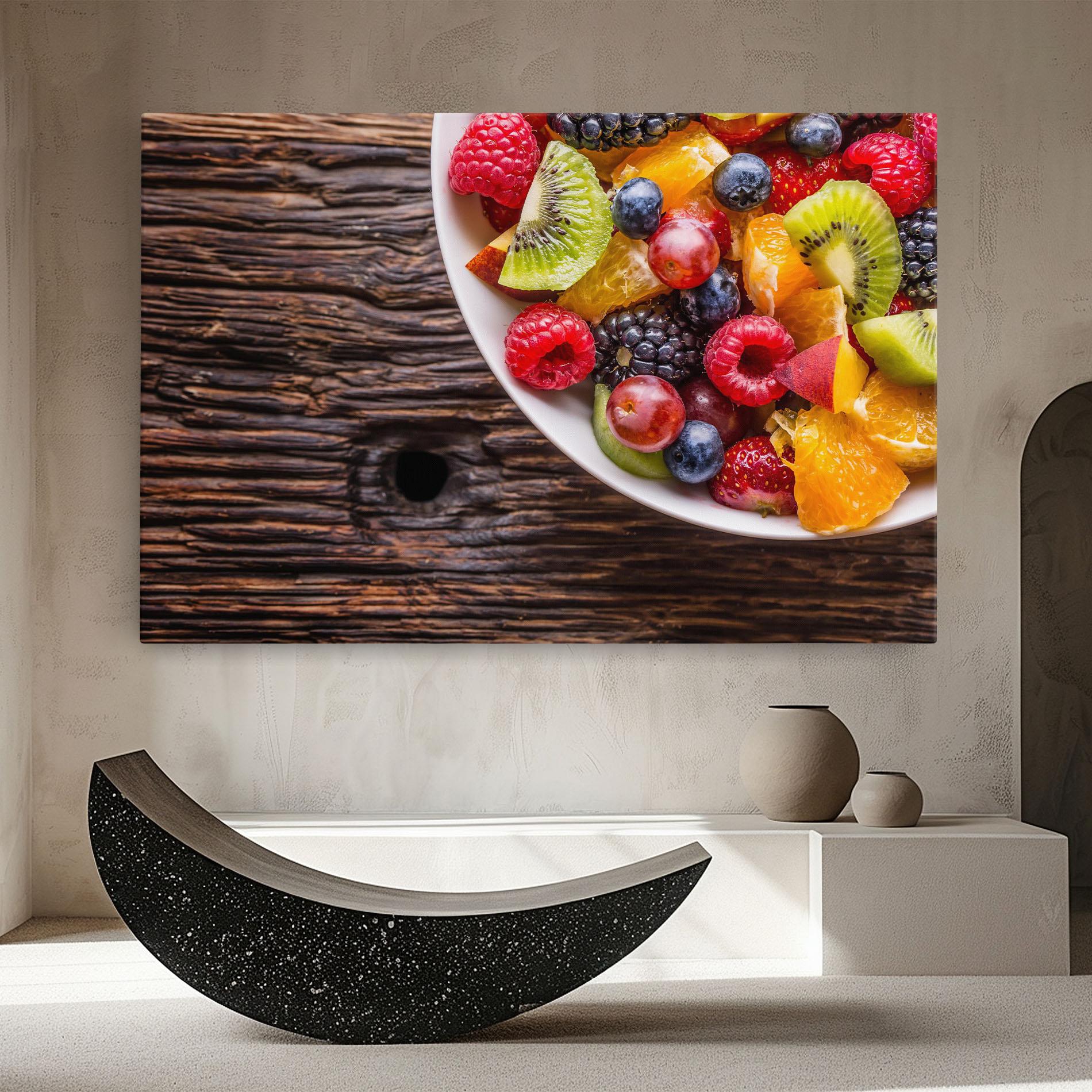 Leinwandbild Fresh Fruit Salad mockup 8