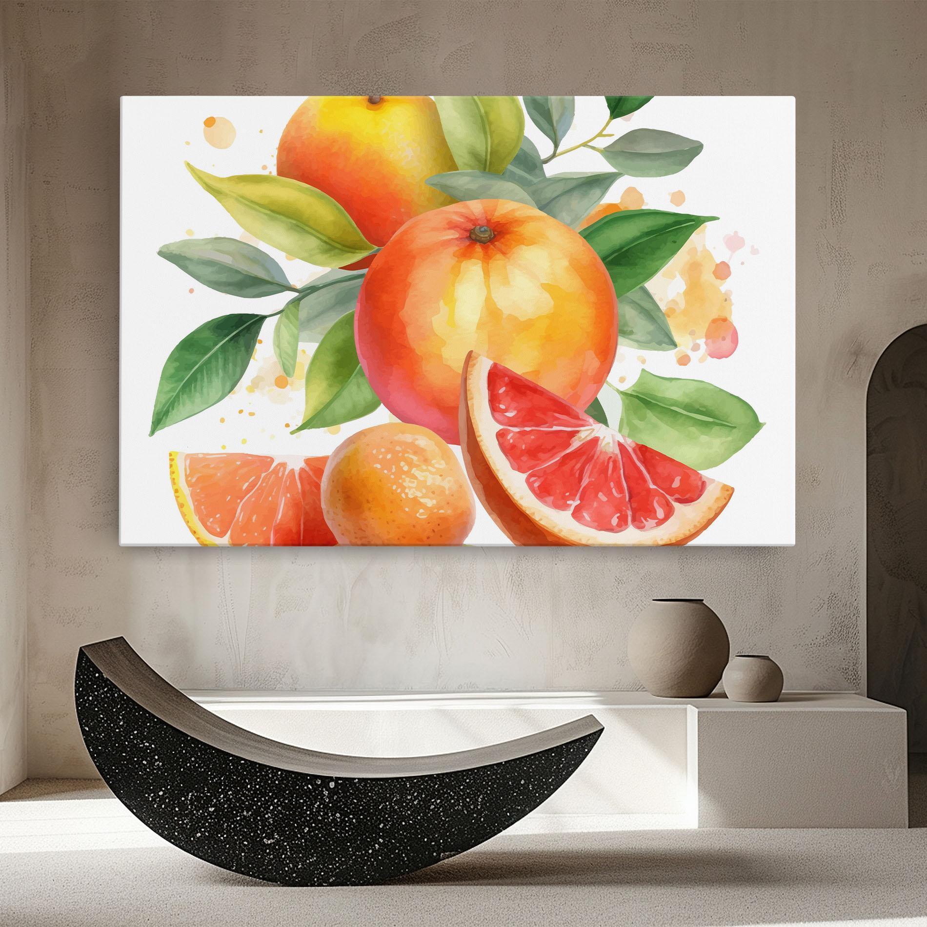 Leinwandbild Grapefruit Art mockup 8