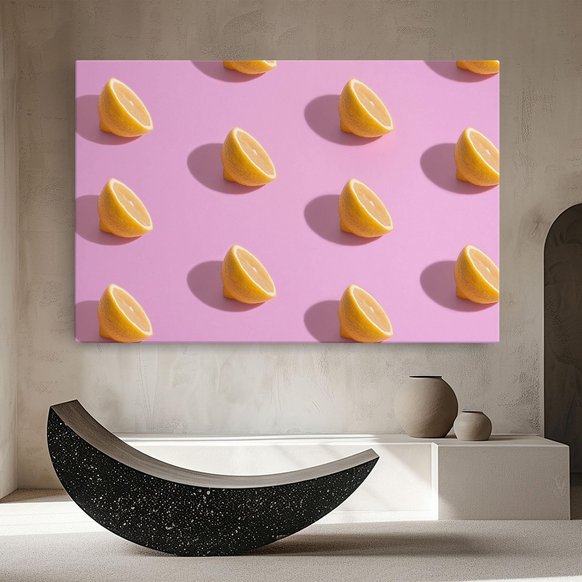 Leinwandbild Lemon Pattern mockup 8