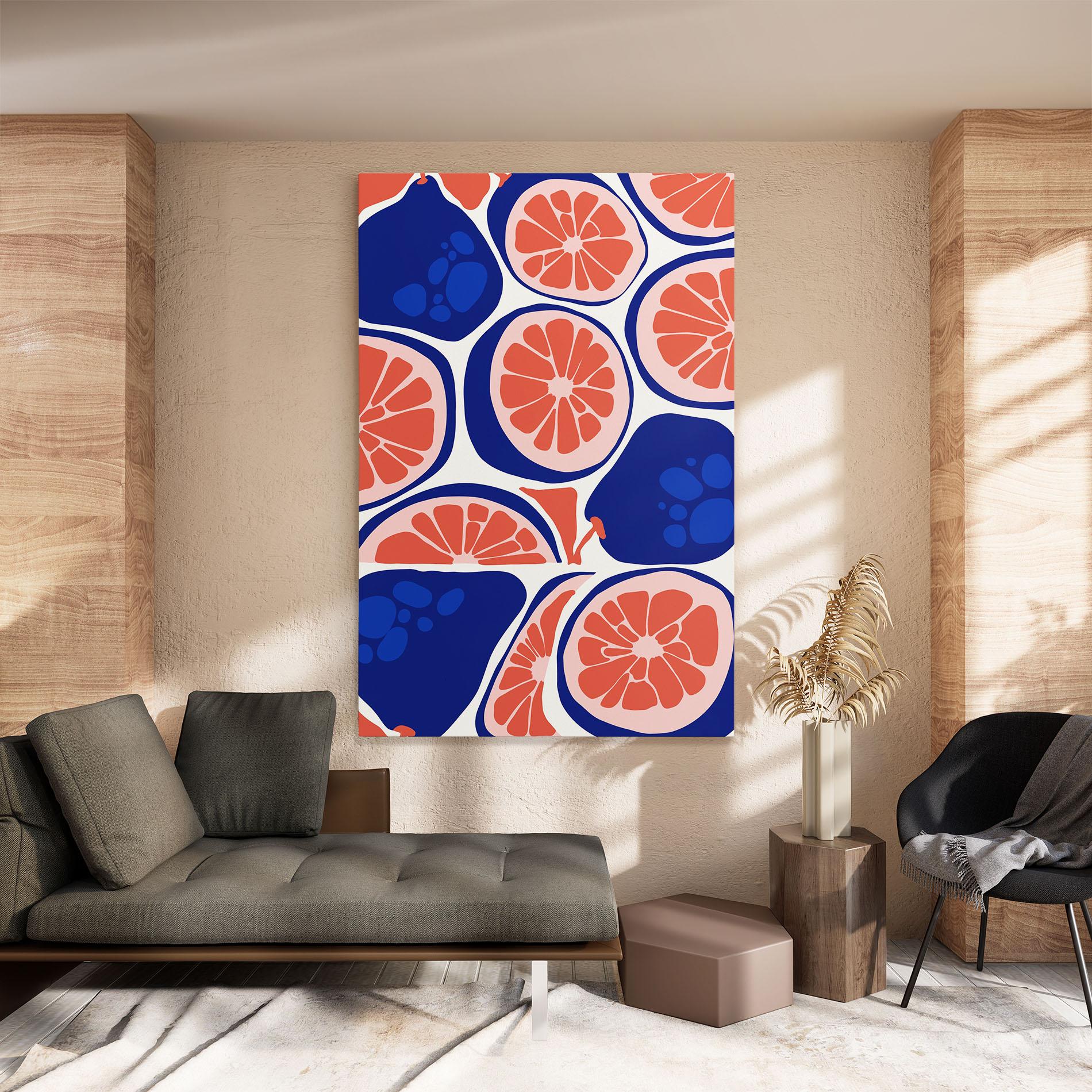 Leinwandbild Blue Pink Fruit mockup 8