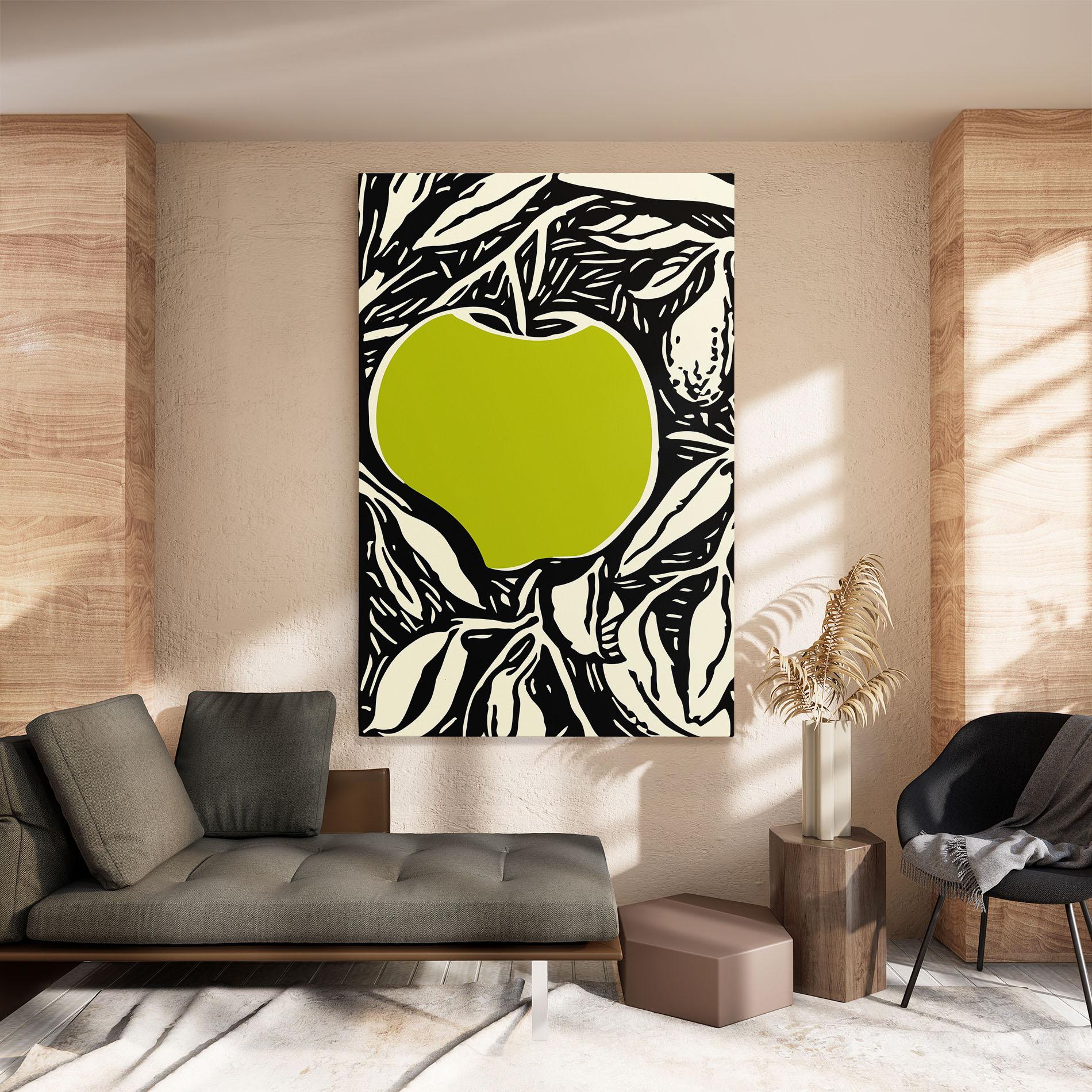 Leinwandbild Green Apple mockup 8