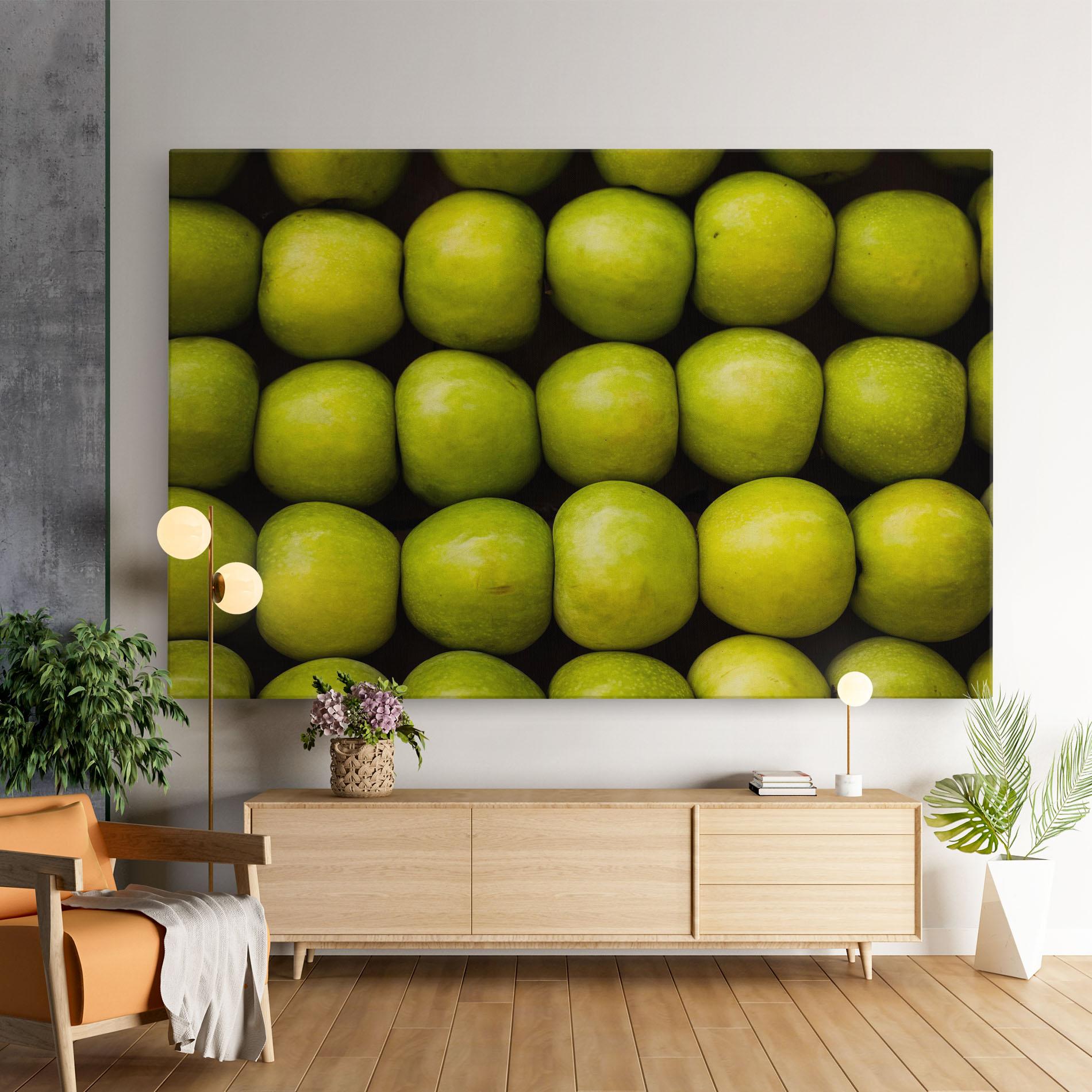 Leinwandbild Apple Wall mockup 9