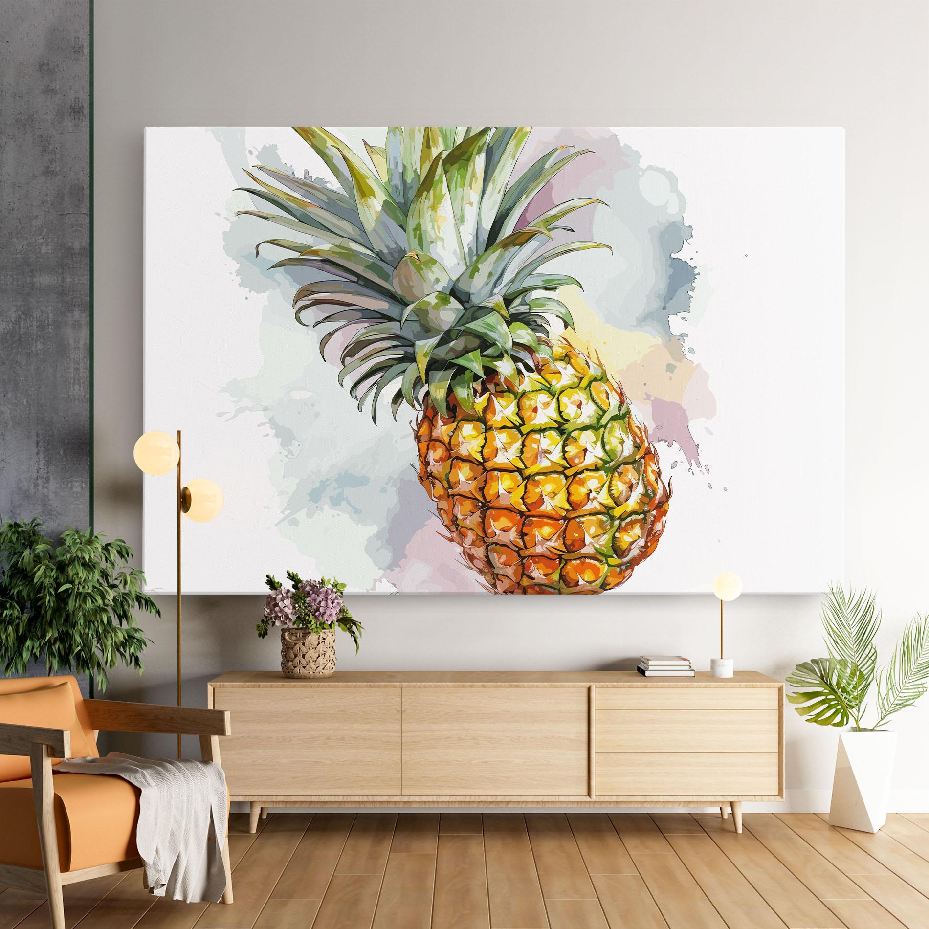 Leinwandbild Artistic Pineapple mockup 9